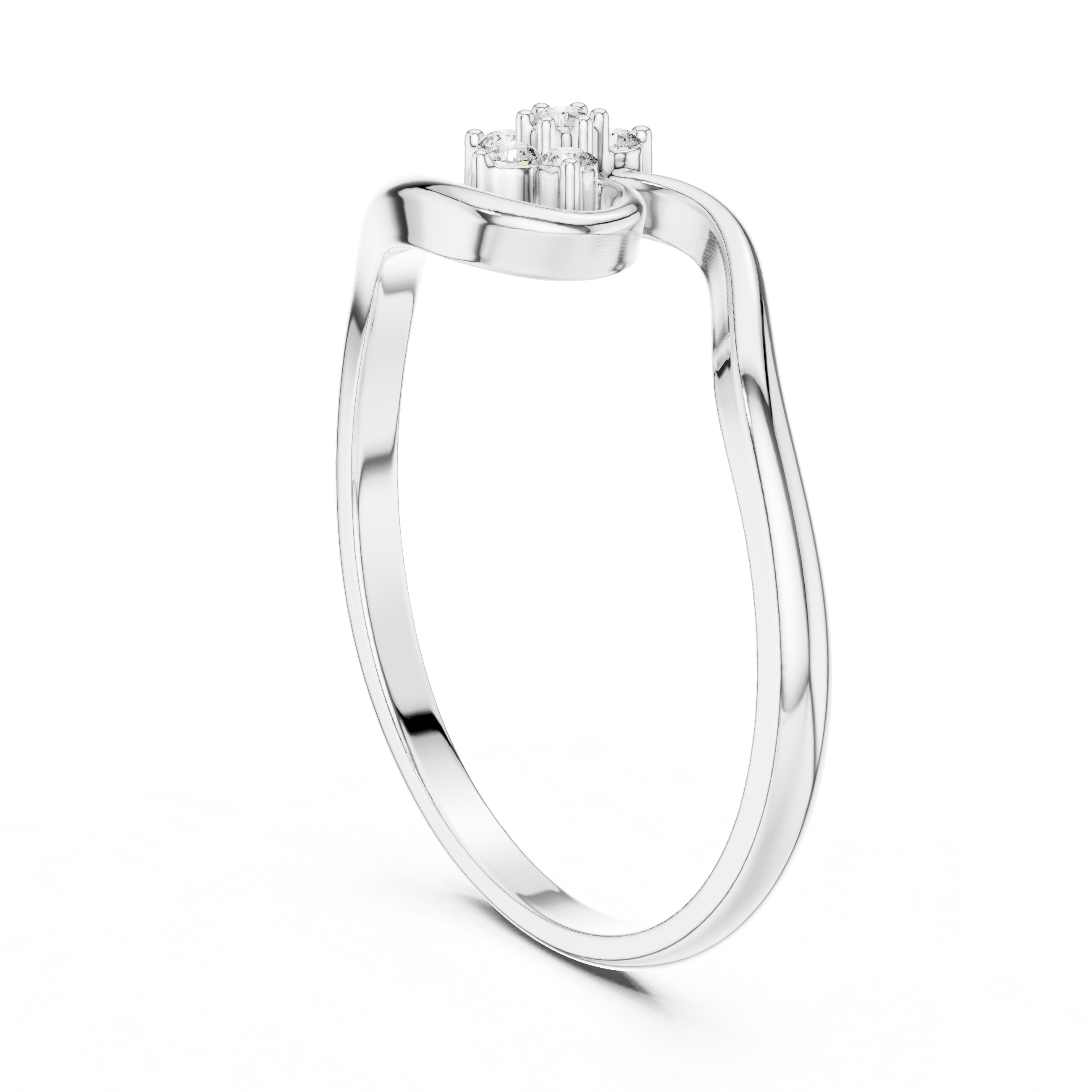 Luxury Swirl Diamond Ring