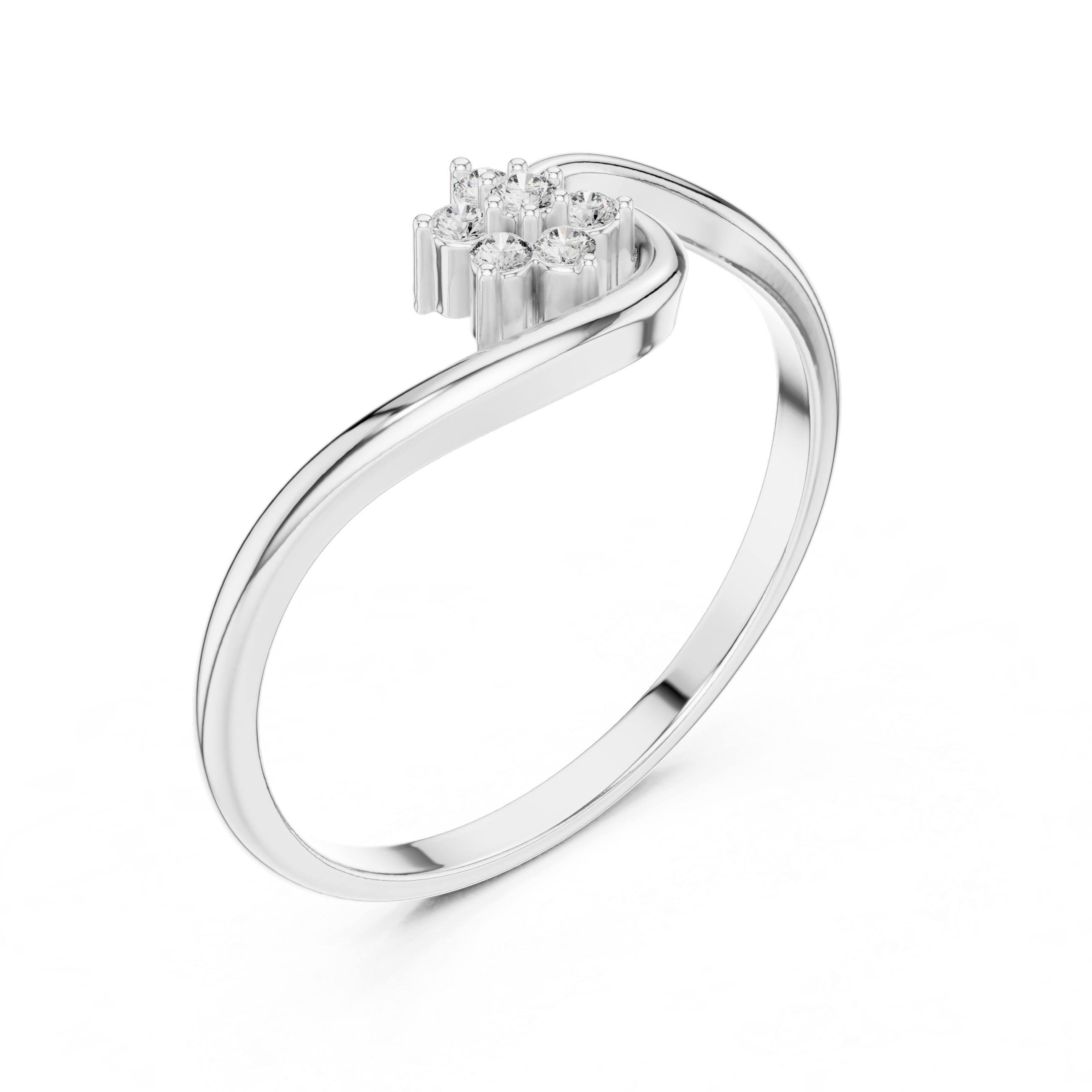 Luxury Swirl Diamond Ring