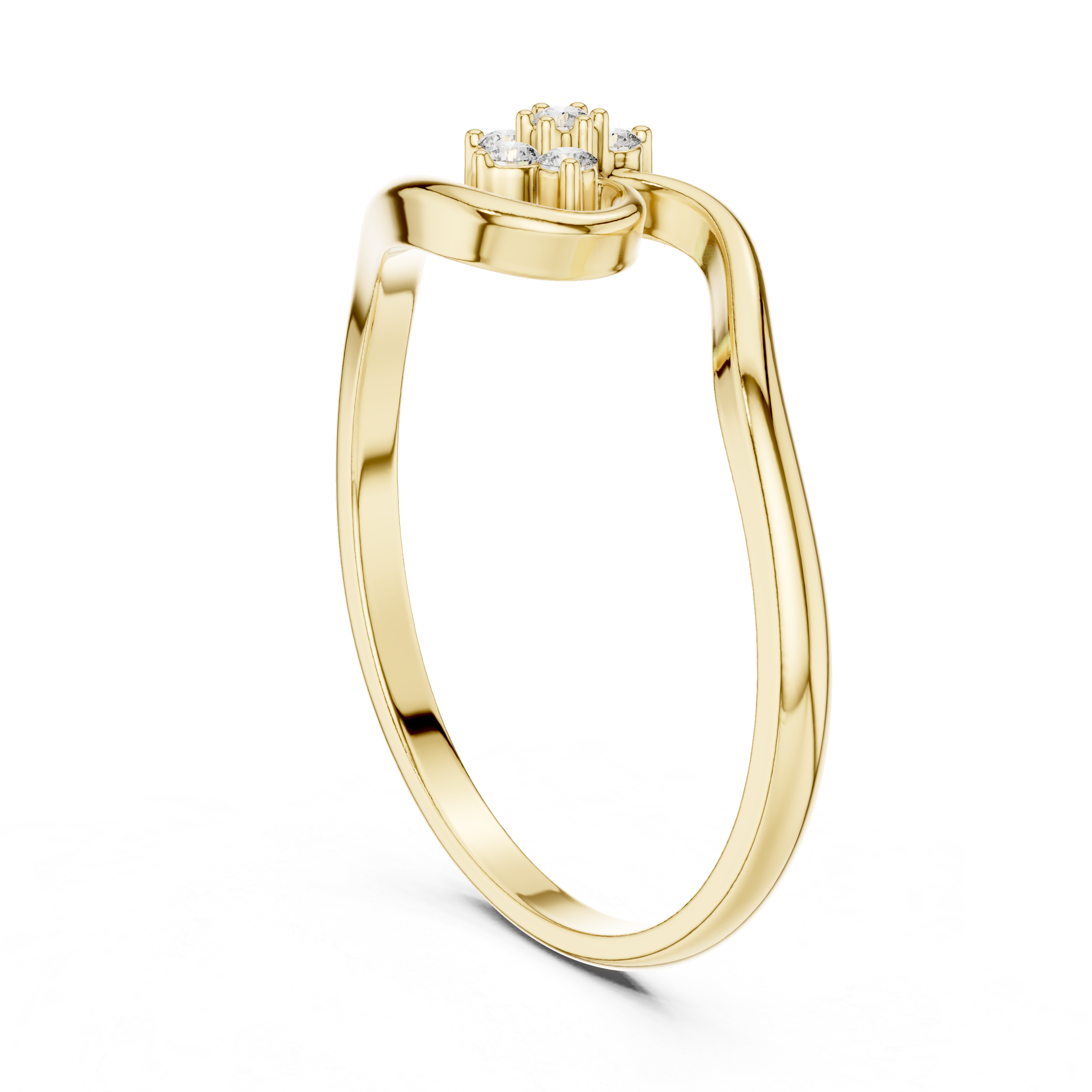 Luxury Swirl Diamond Ring