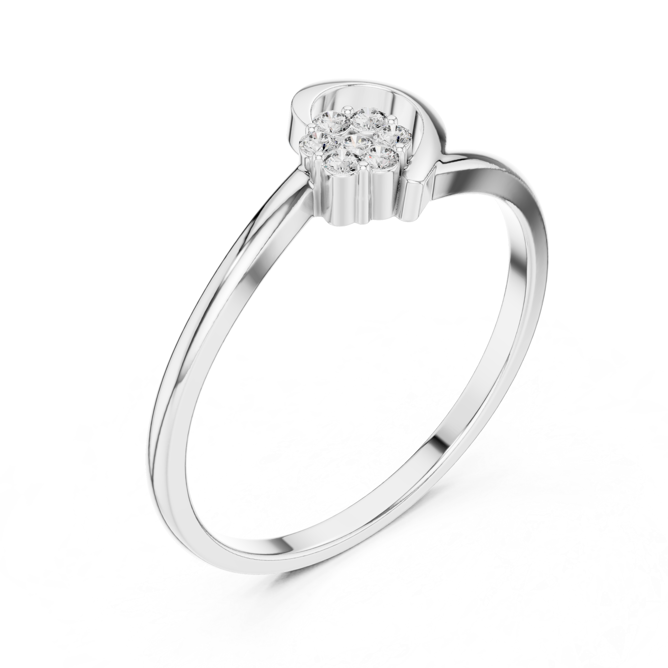 Luxury Heart Flow Diamond Ring