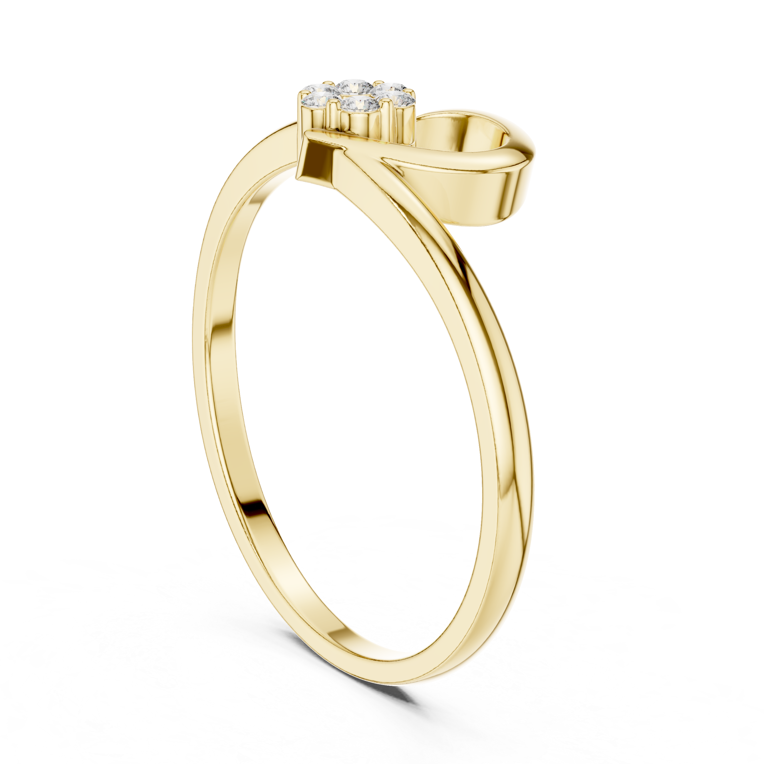 Luxury Heart Flow Diamond Ring