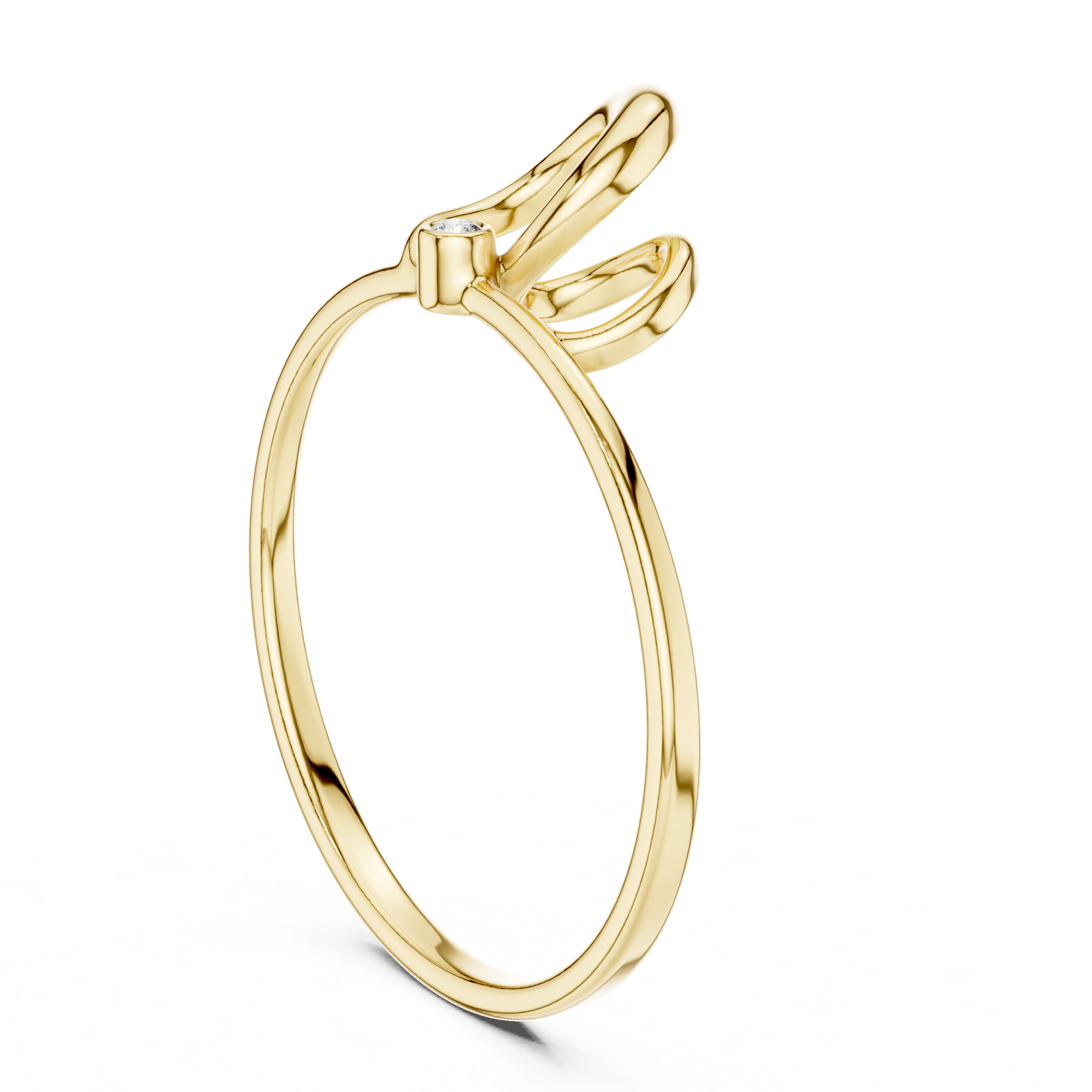 Minimal Loop Diamond Ring