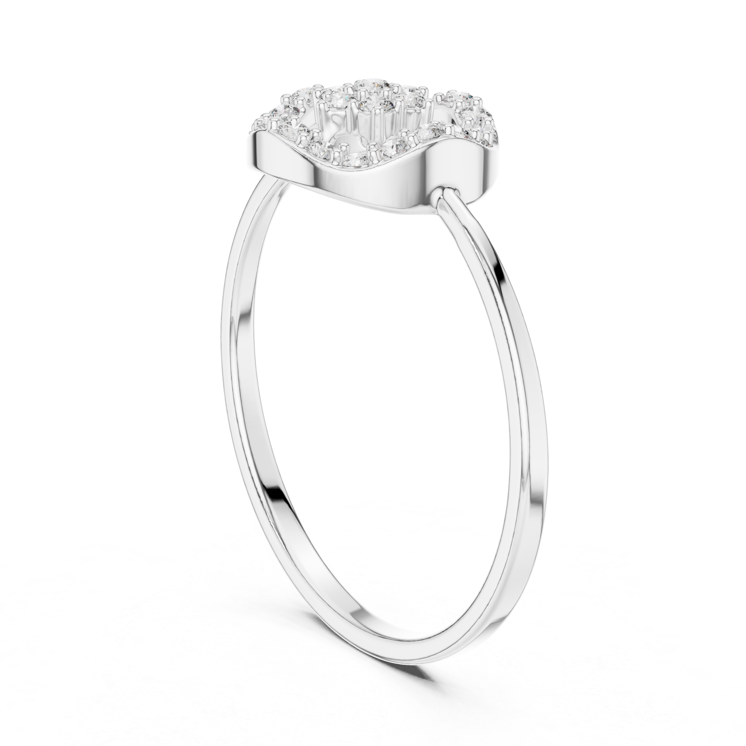 Diamond Halo Circle Ring