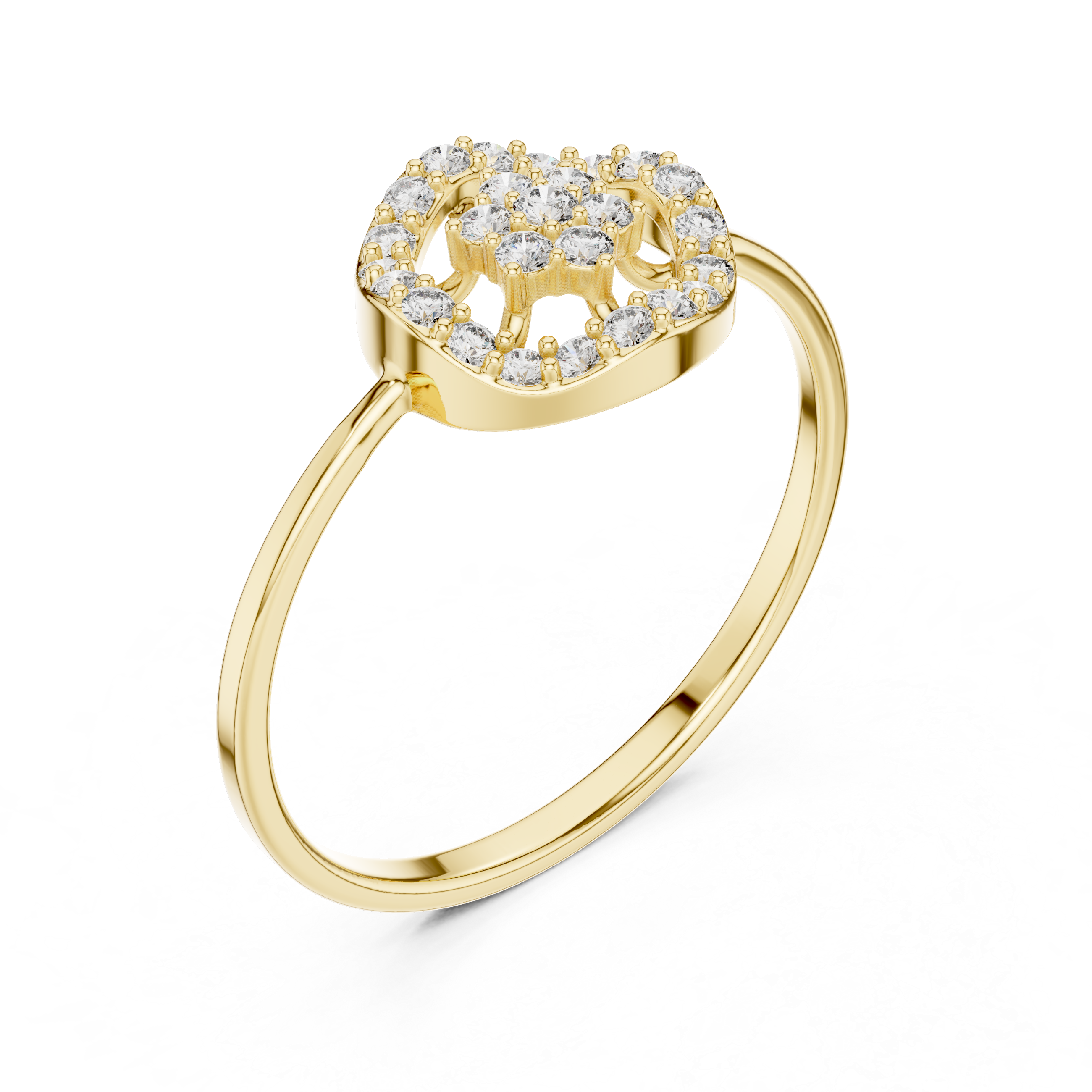 Diamond Halo Circle Ring
