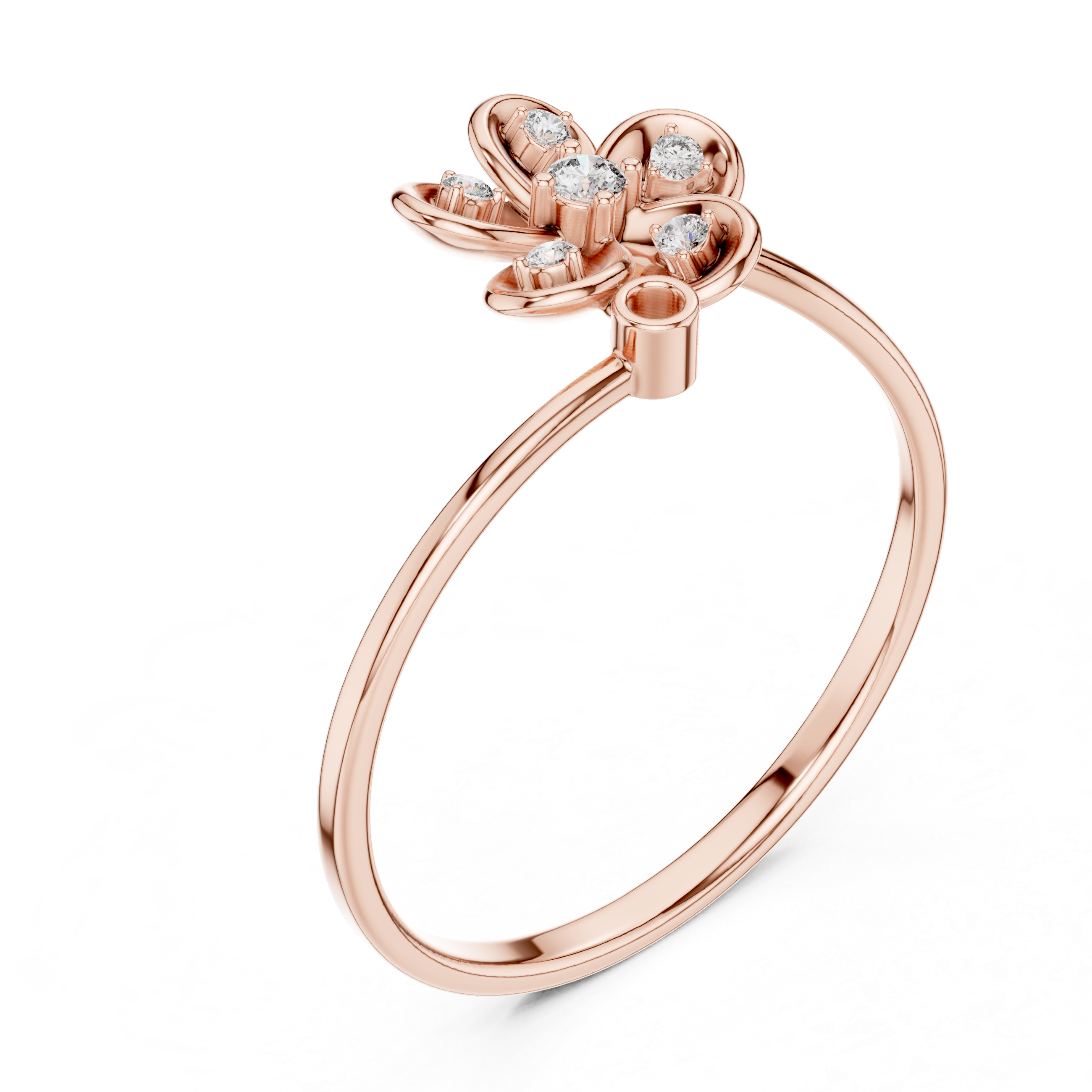 Minimal Daisy Diamond Ring