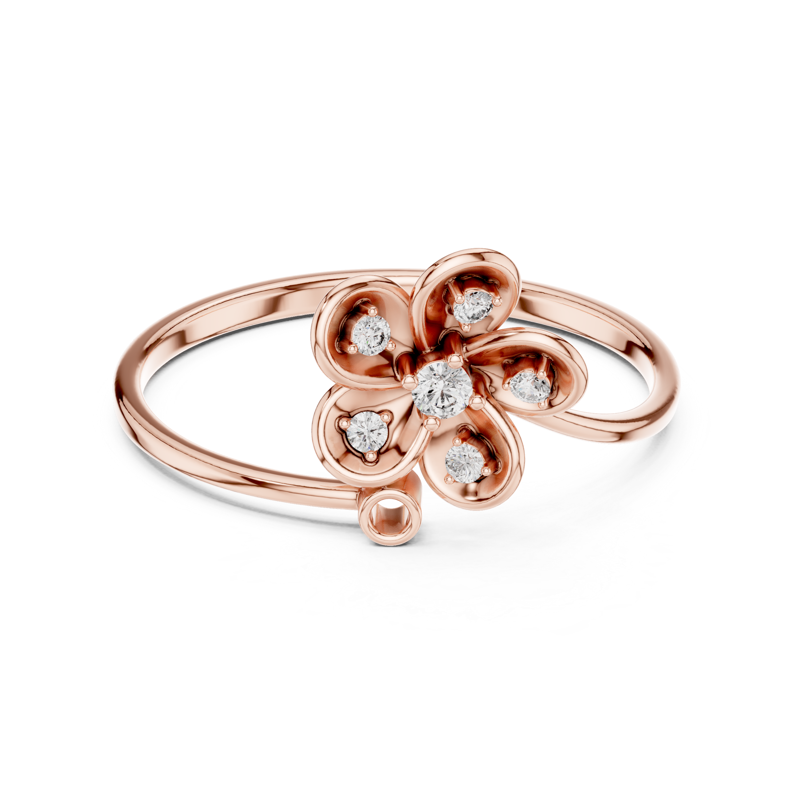 Minimal Daisy Diamond Ring