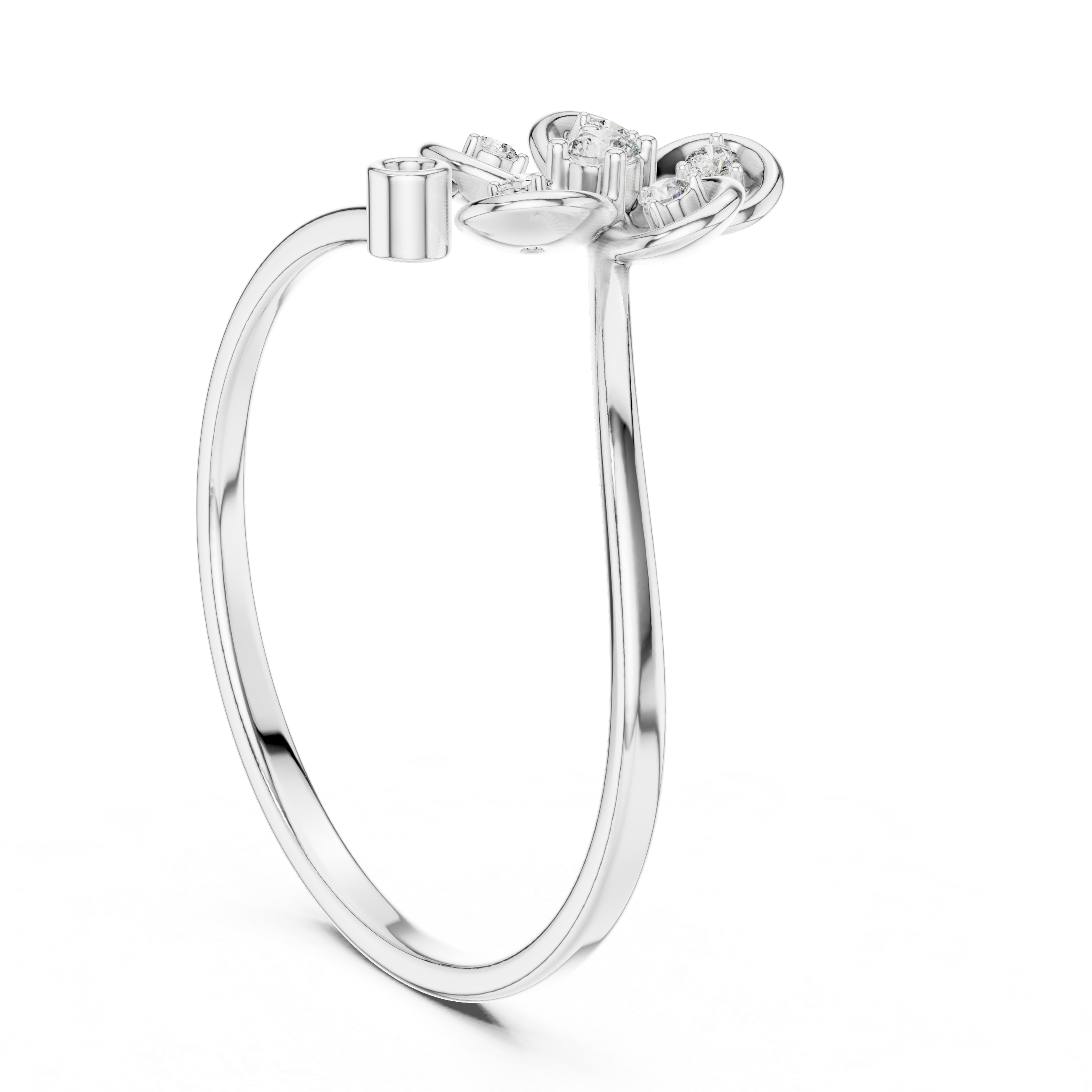 Minimal Daisy Diamond Ring