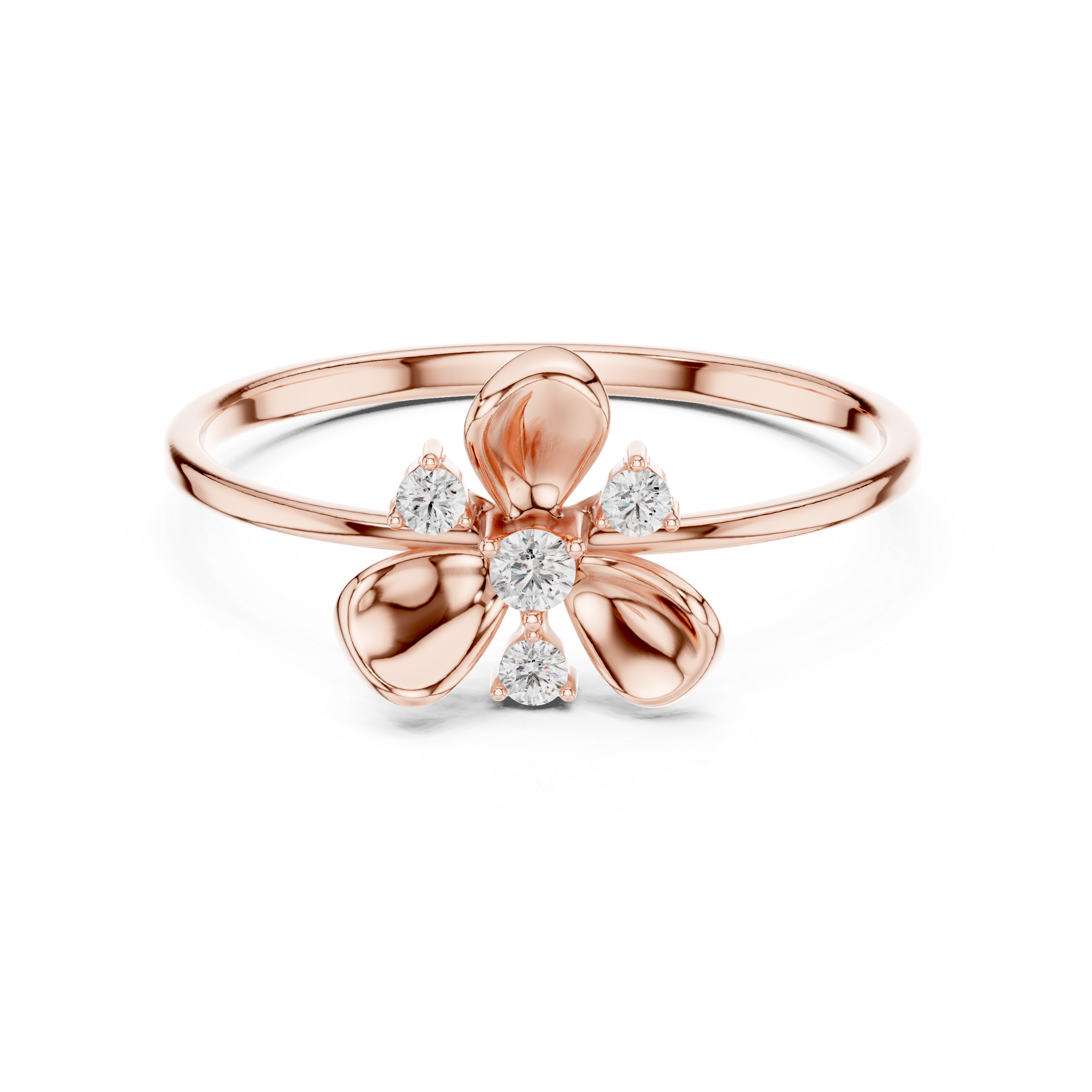 Delicate Blossom Diamond Ring
