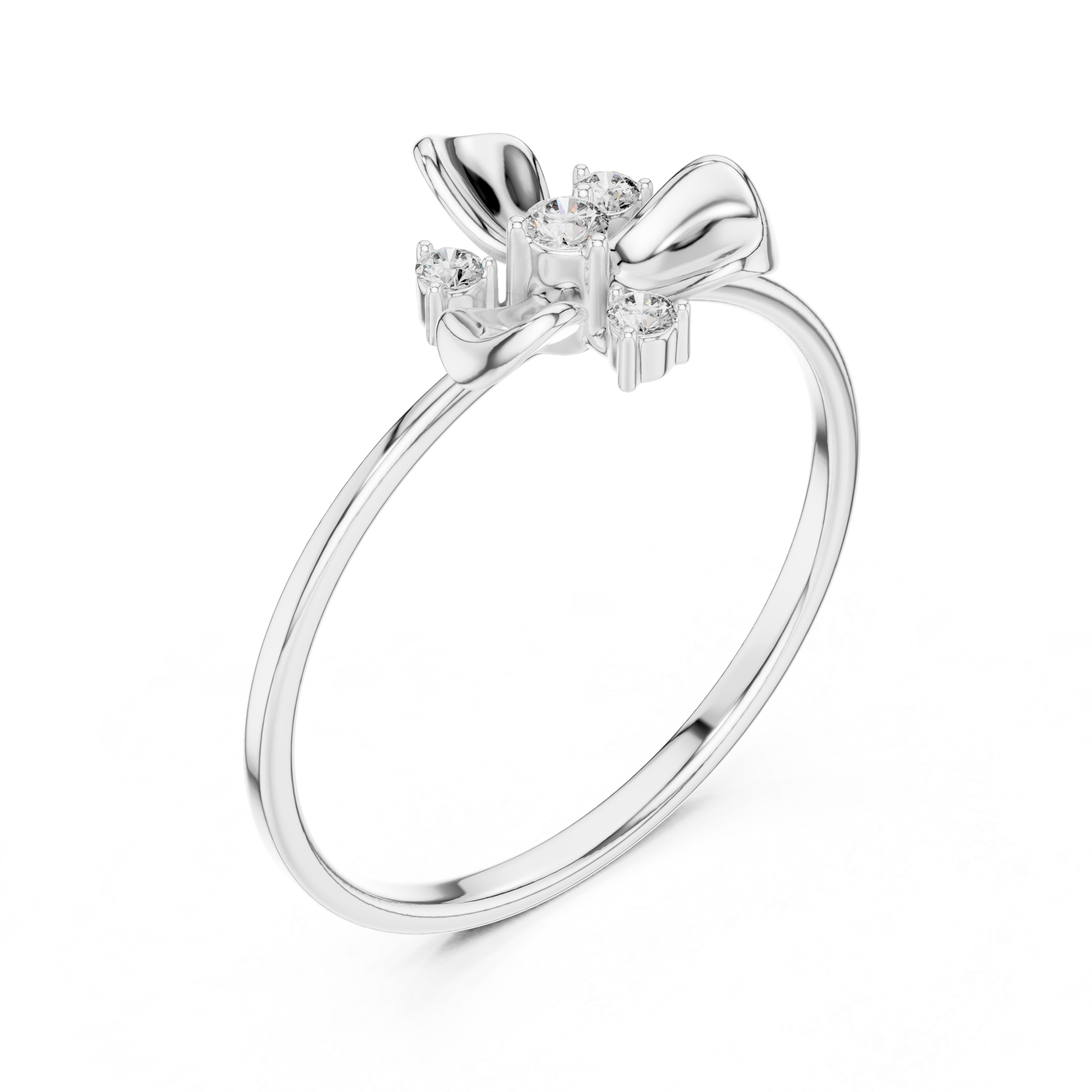 Delicate Blossom Diamond Ring