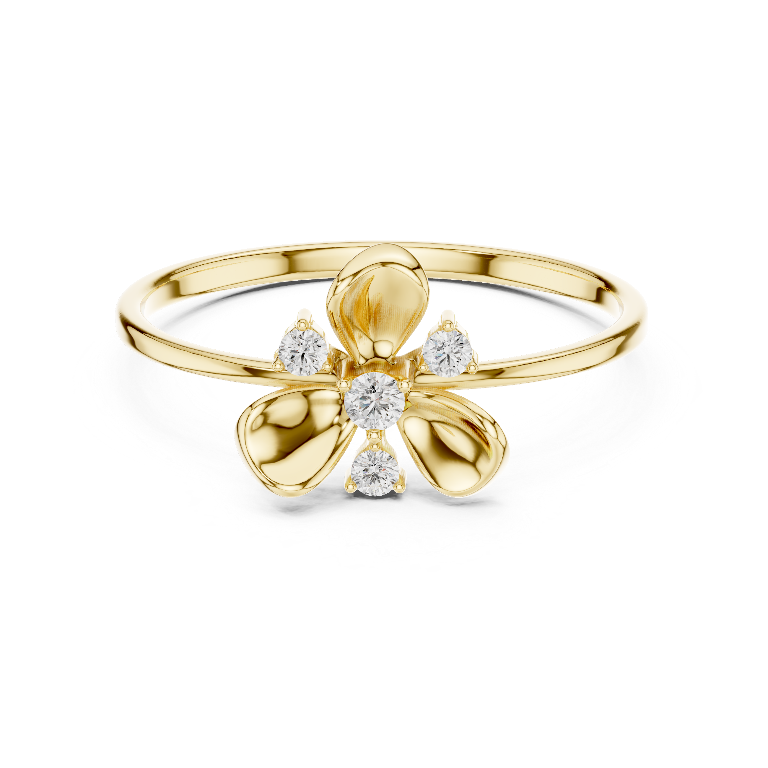 Delicate Blossom Diamond Ring