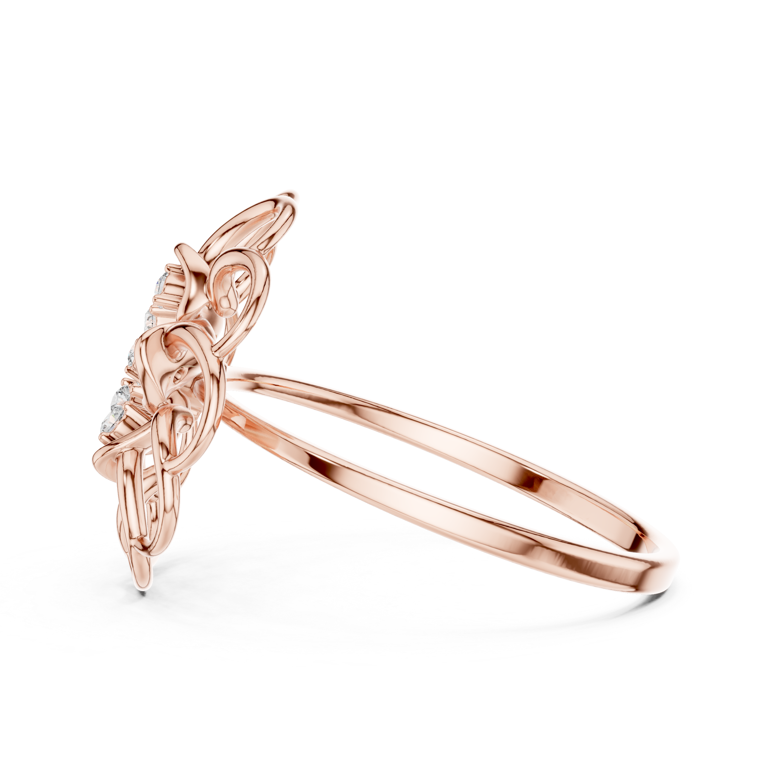Open Bloom Diamond Ring