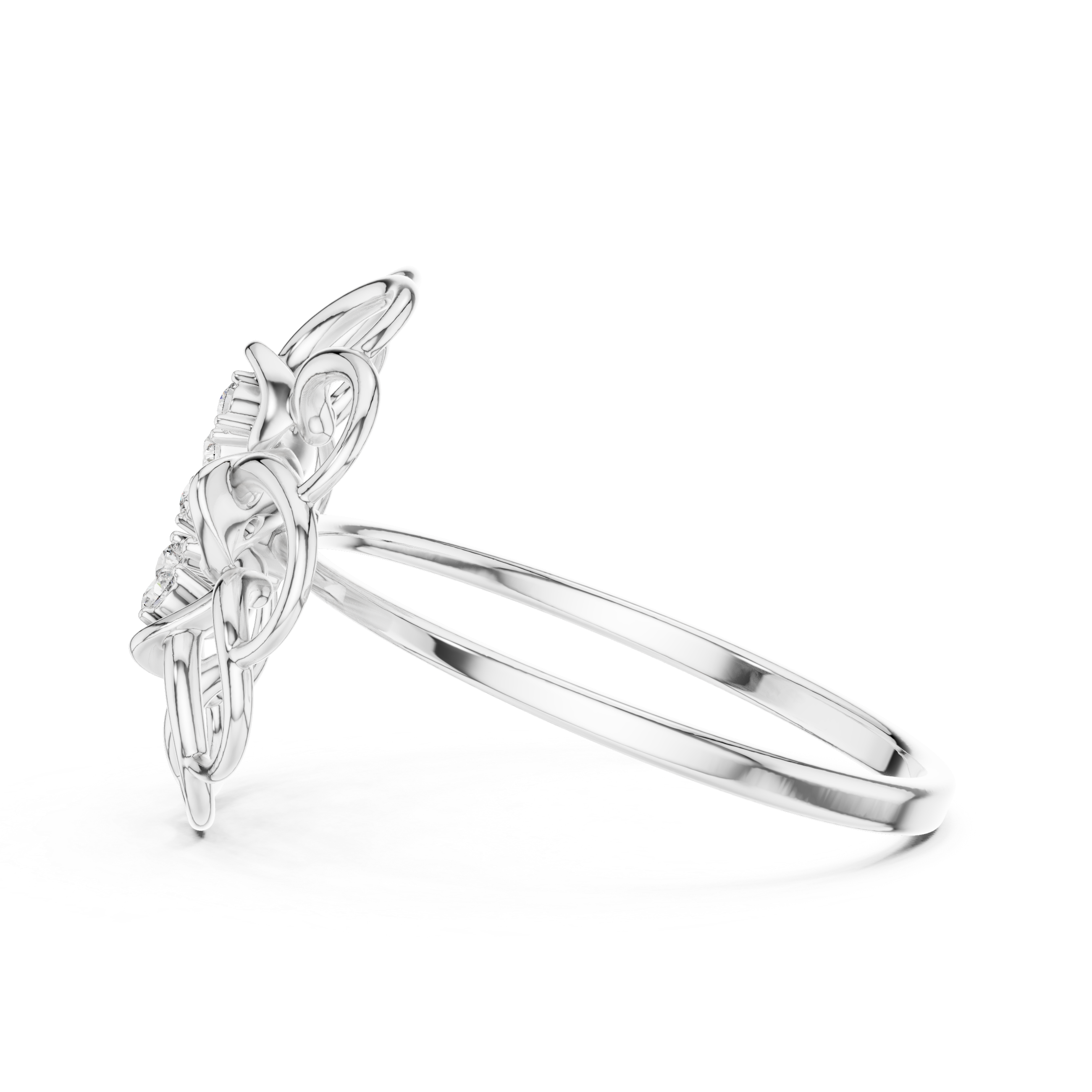 Open Bloom Diamond Ring