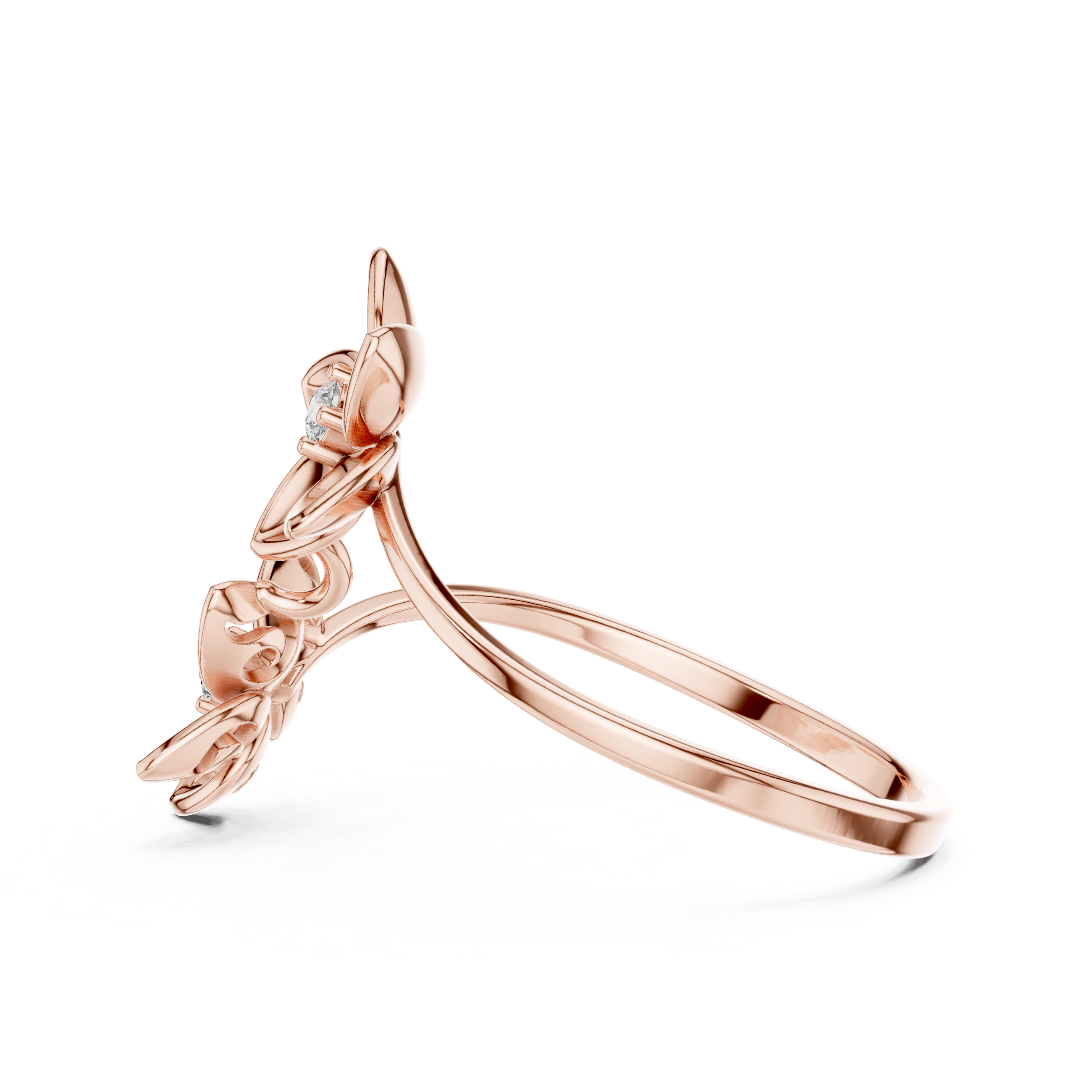 Double Floral Diamond Ring