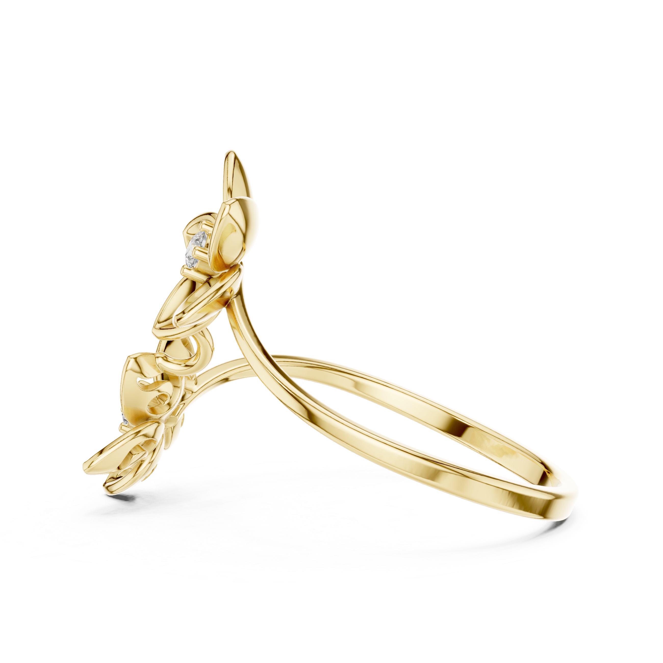 Double Floral Diamond Ring