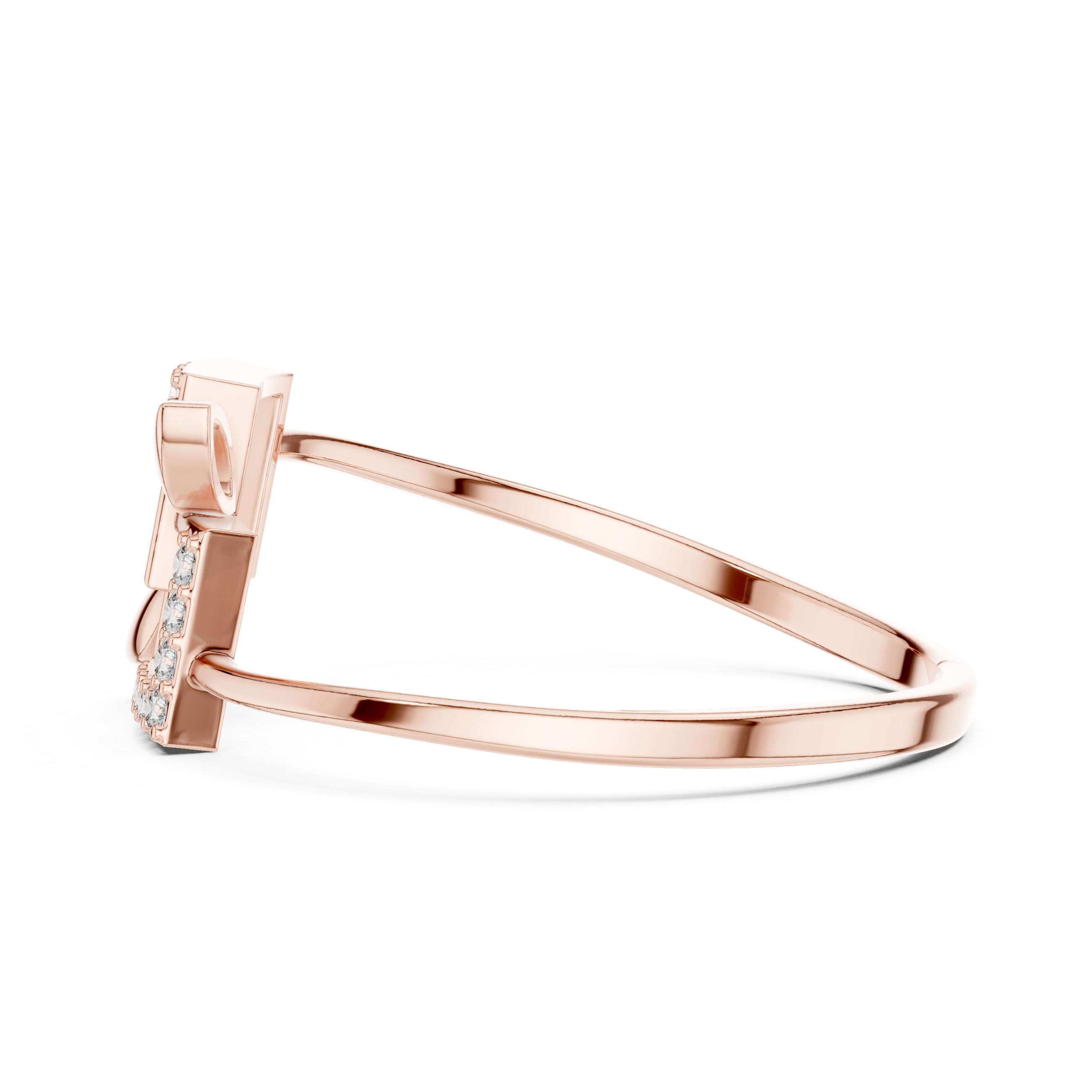Geometric Diamond Square Ring