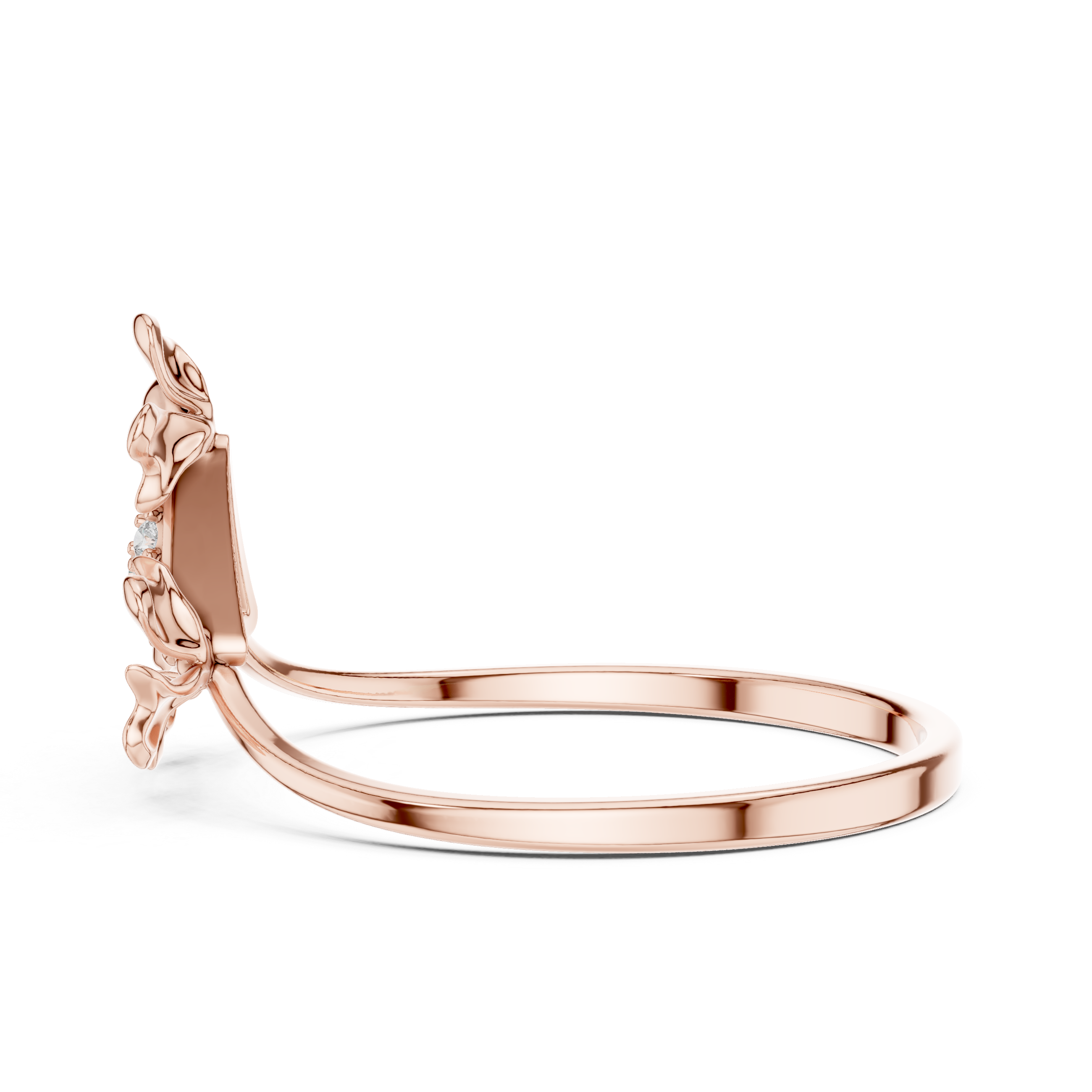 Modern Triangle Diamond Ring