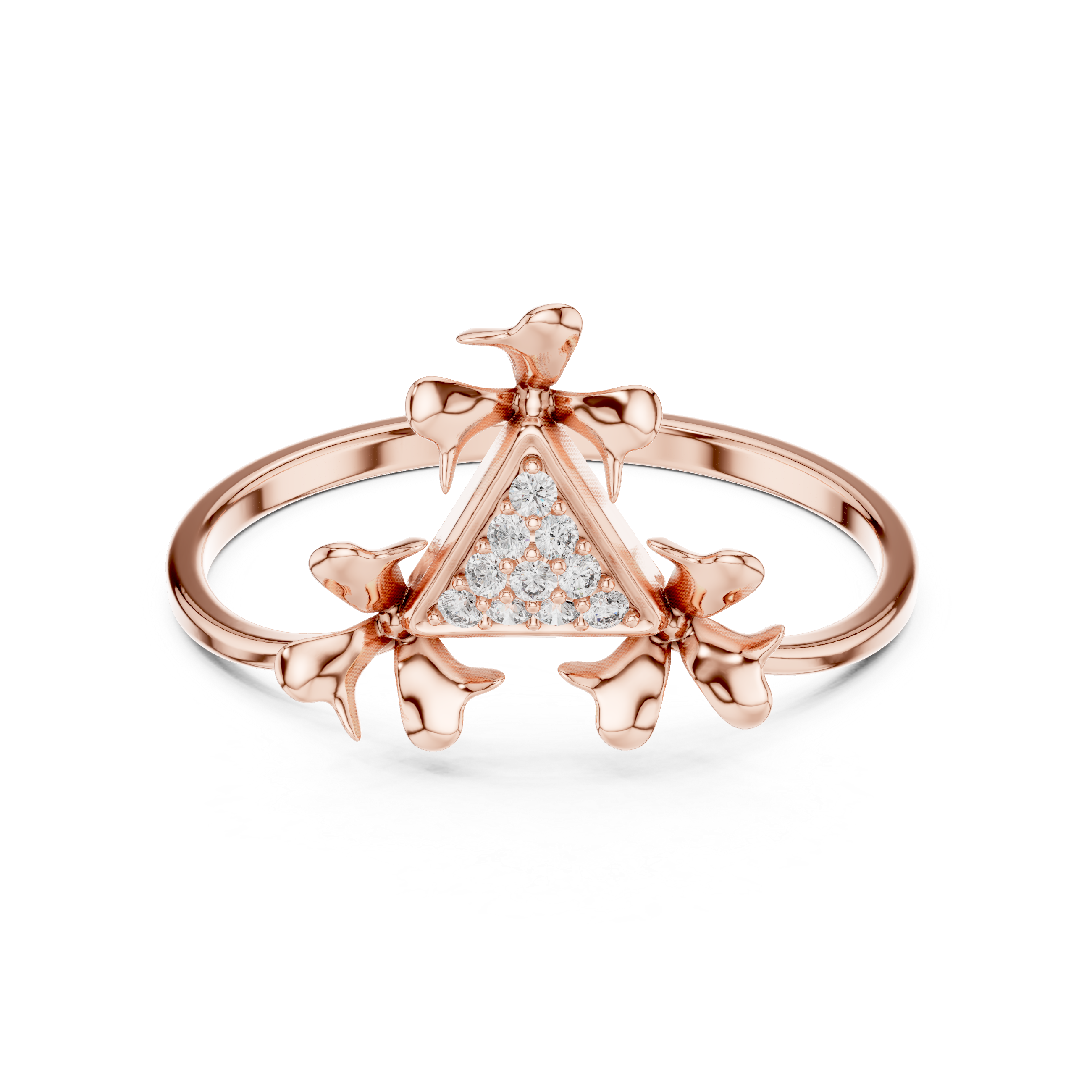 Modern Triangle Diamond Ring