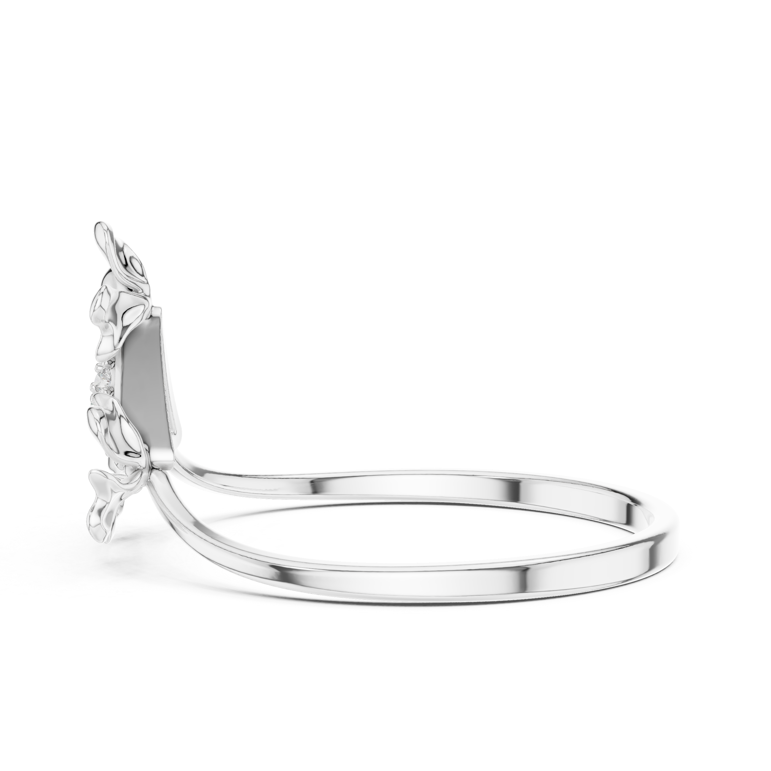 Modern Triangle Diamond Ring