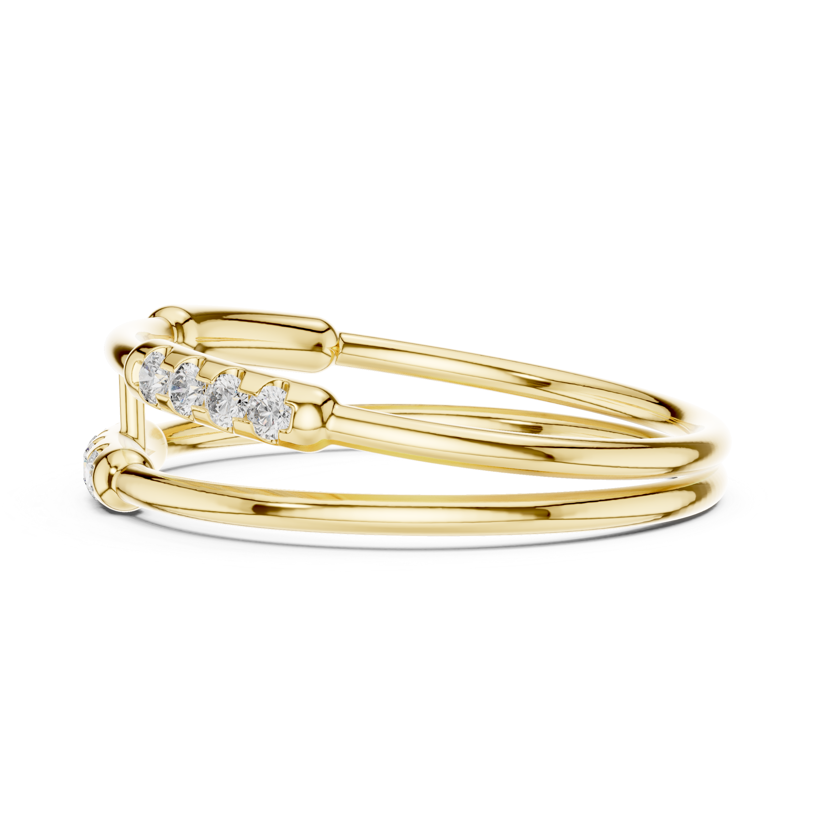 Minimal Dual Band Diamond Ring