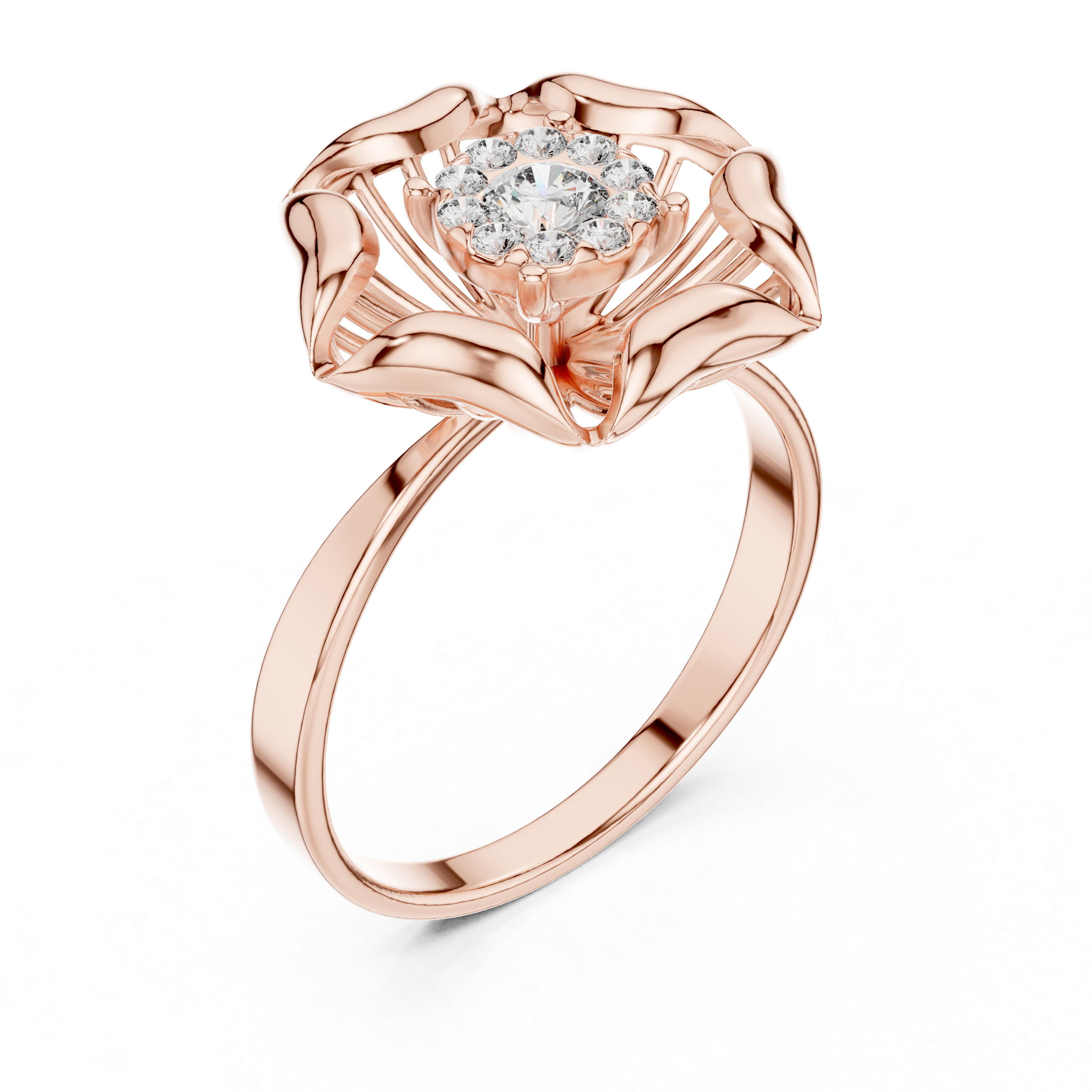 Luxury Starburst Diamond Ring