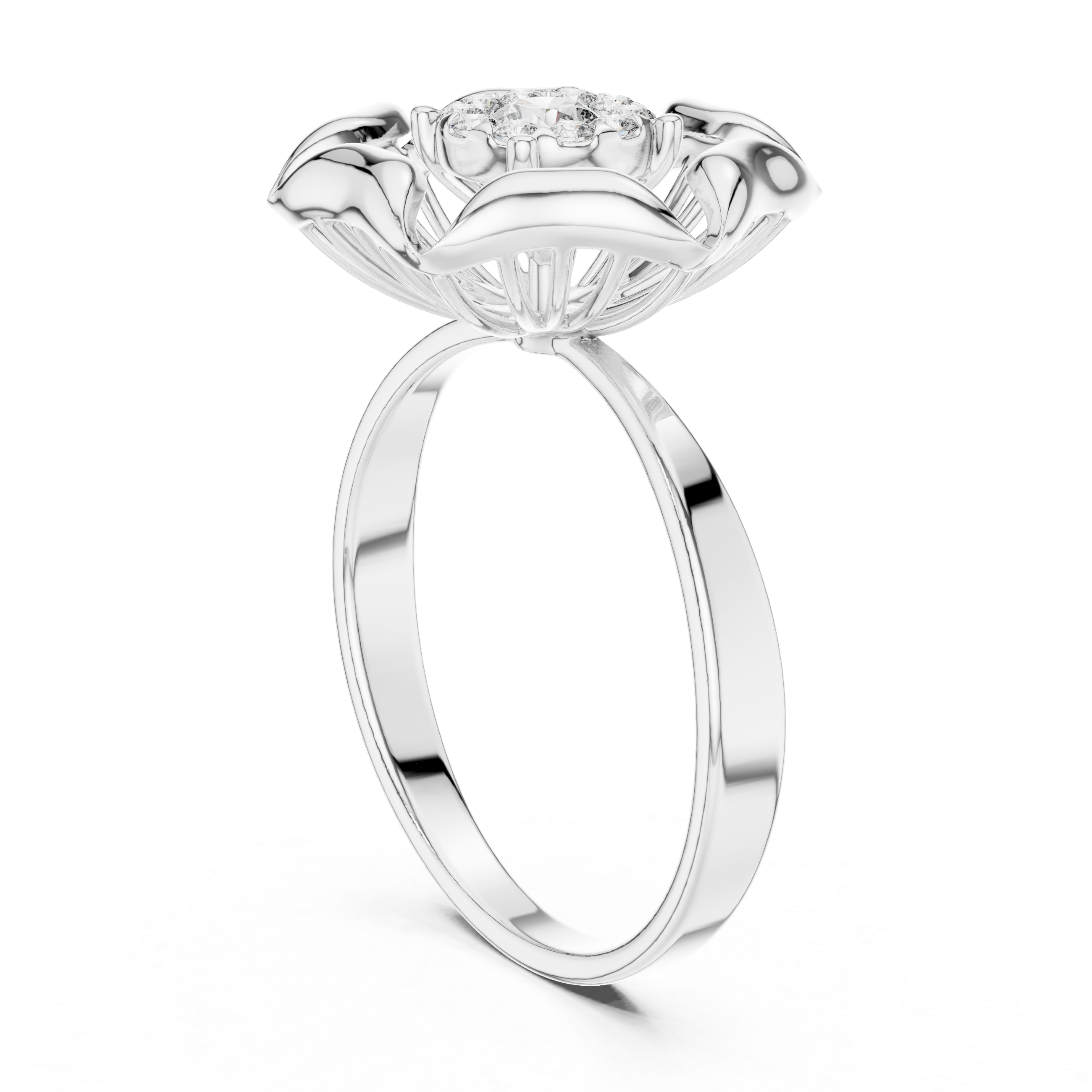 Luxury Starburst Diamond Ring