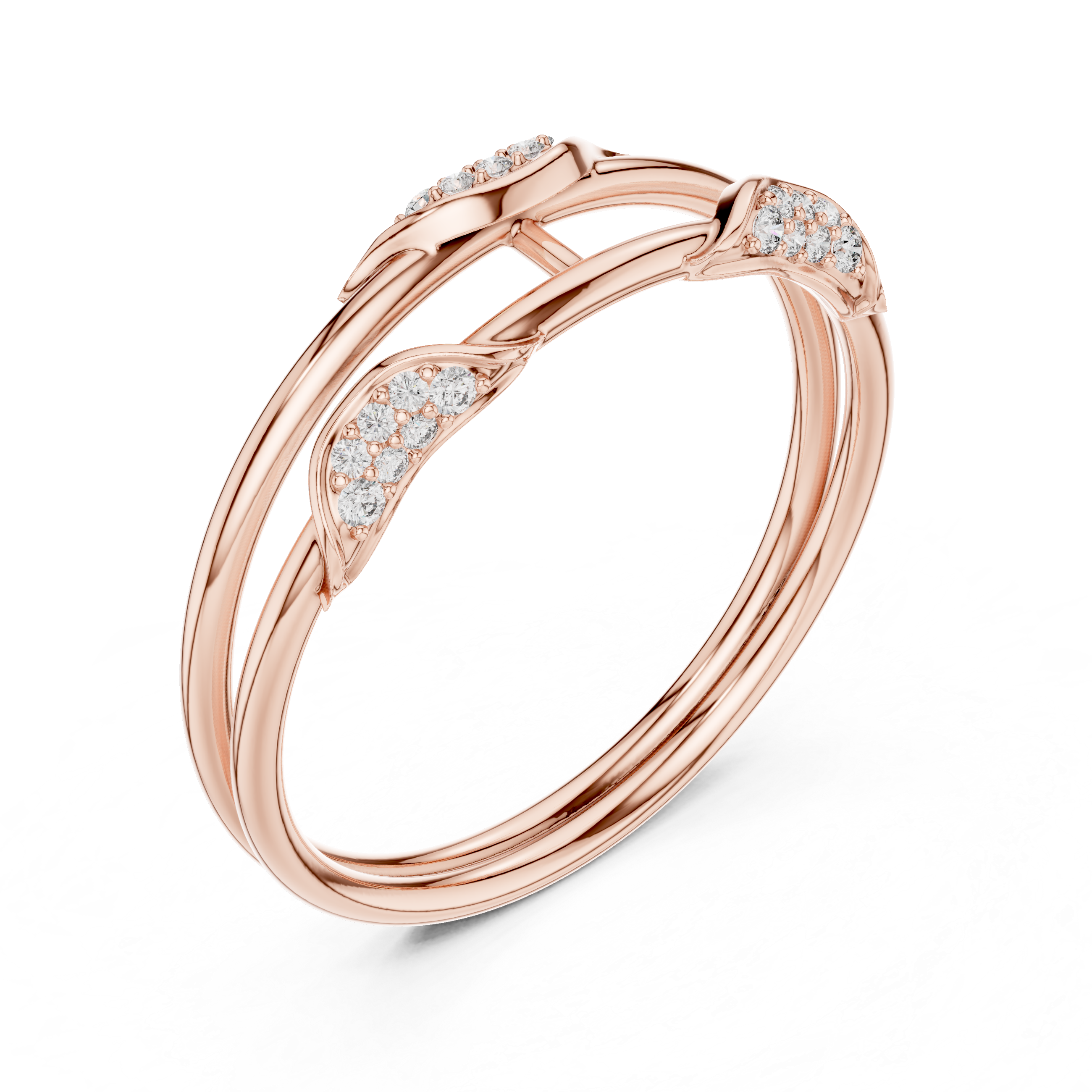 Luxury Double Band Diamond Ring
