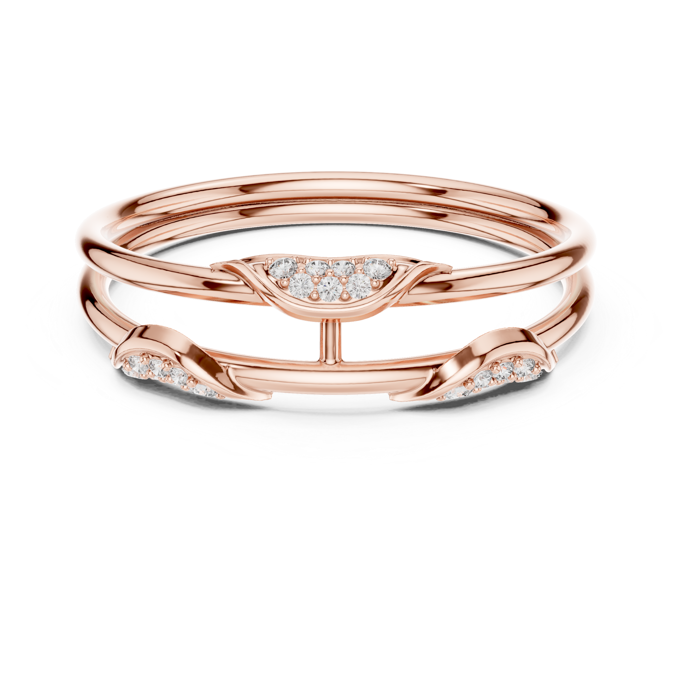 Luxury Double Band Diamond Ring