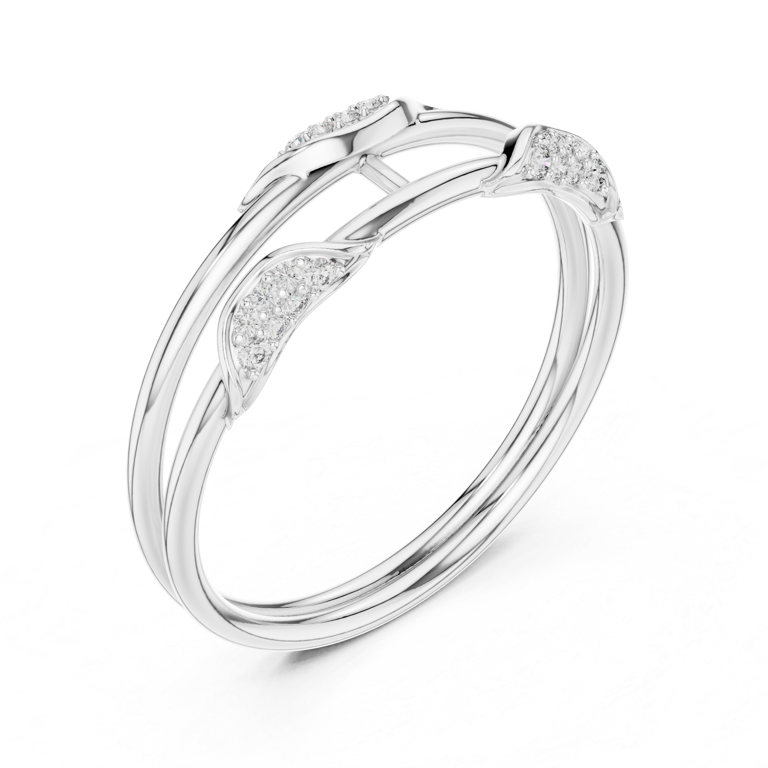 Luxury Double Band Diamond Ring