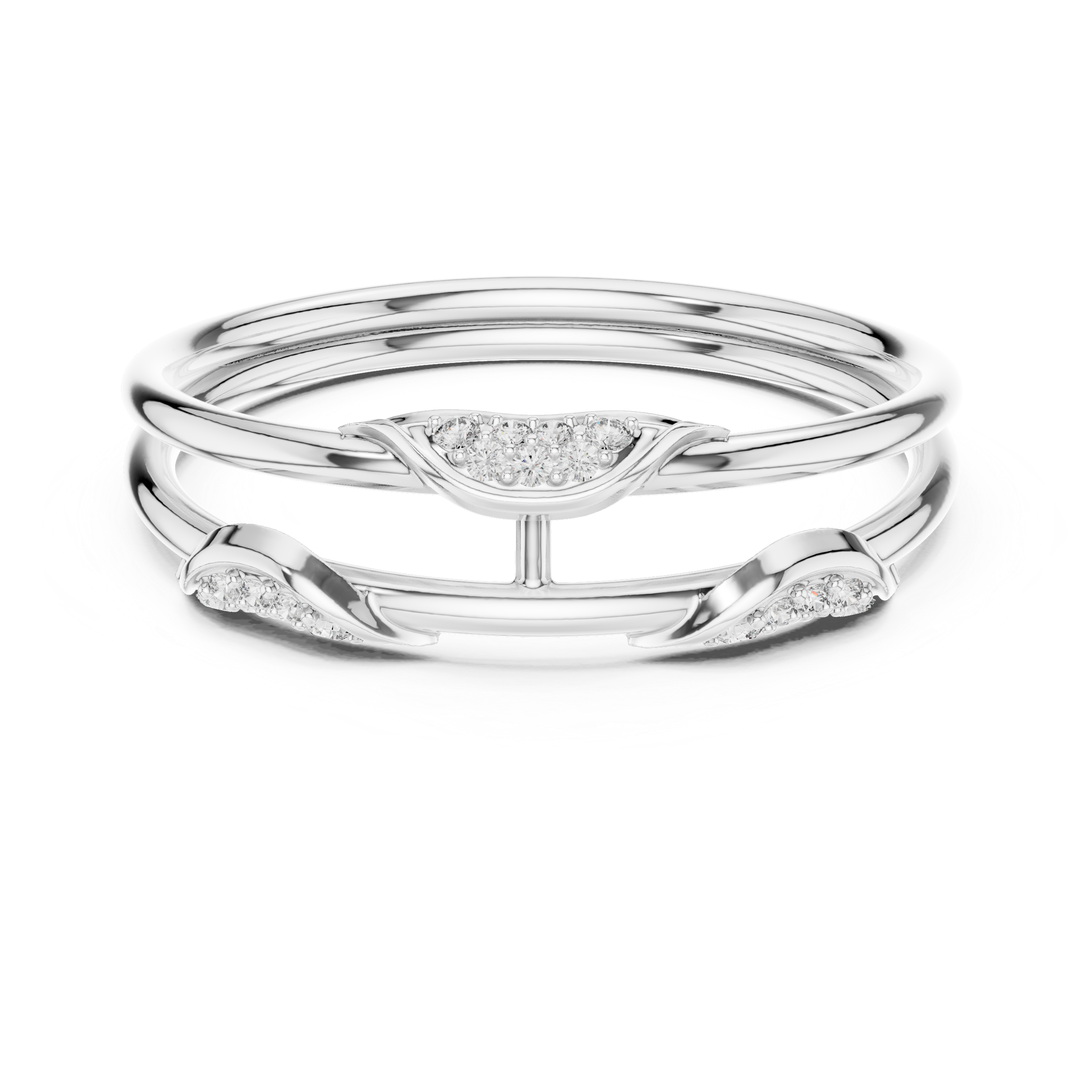 Luxury Double Band Diamond Ring