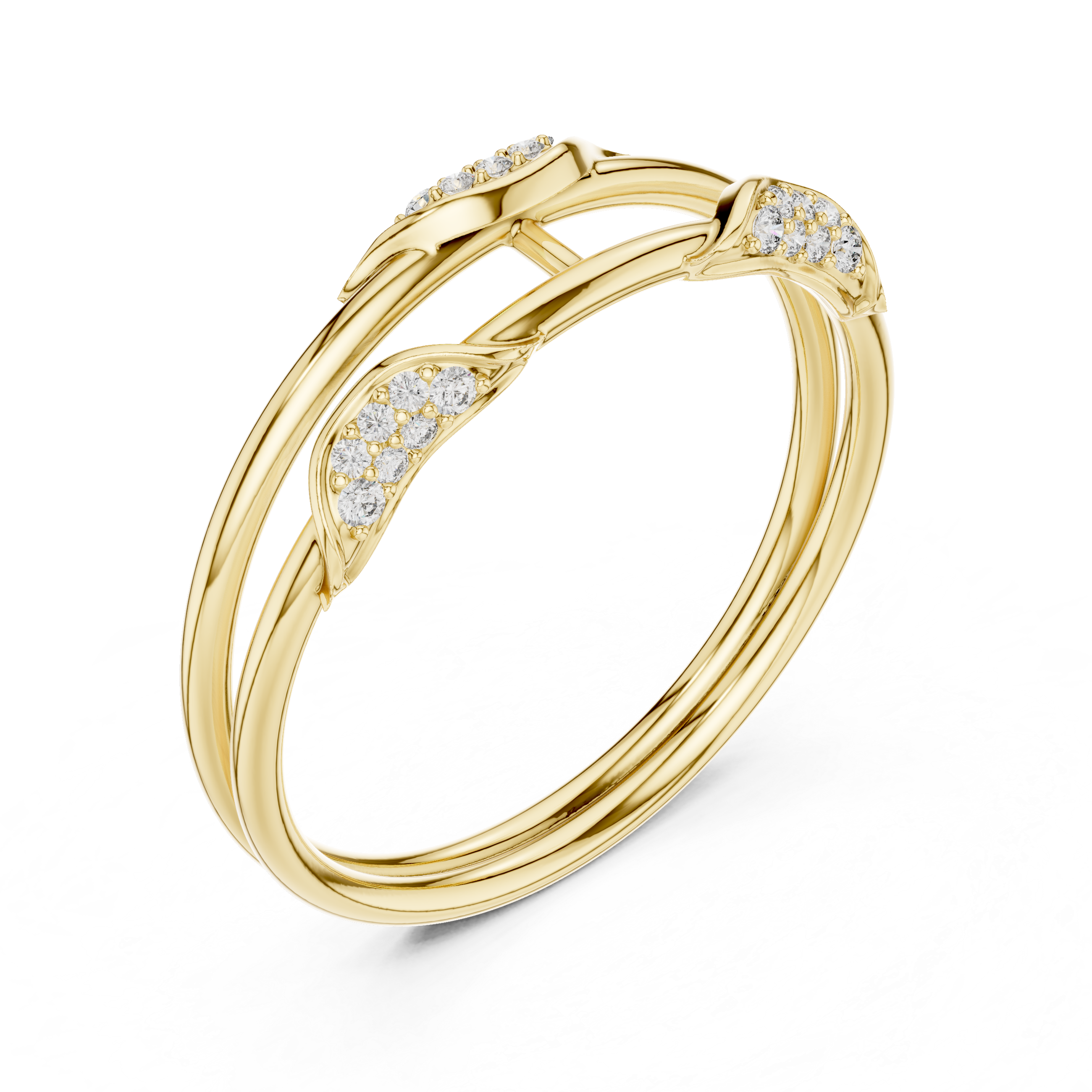 Luxury Double Band Diamond Ring