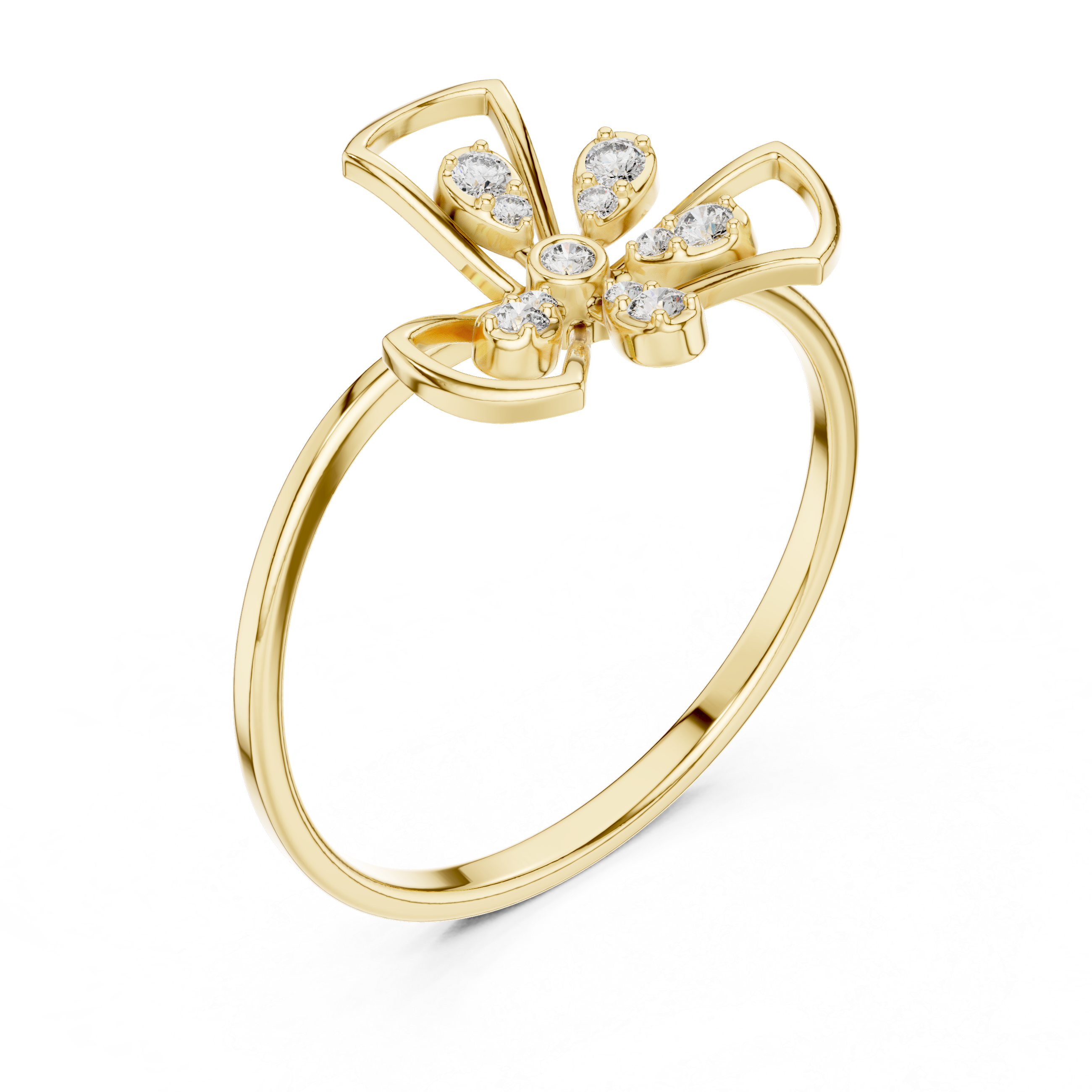 Luxury Floral Diamond Ring