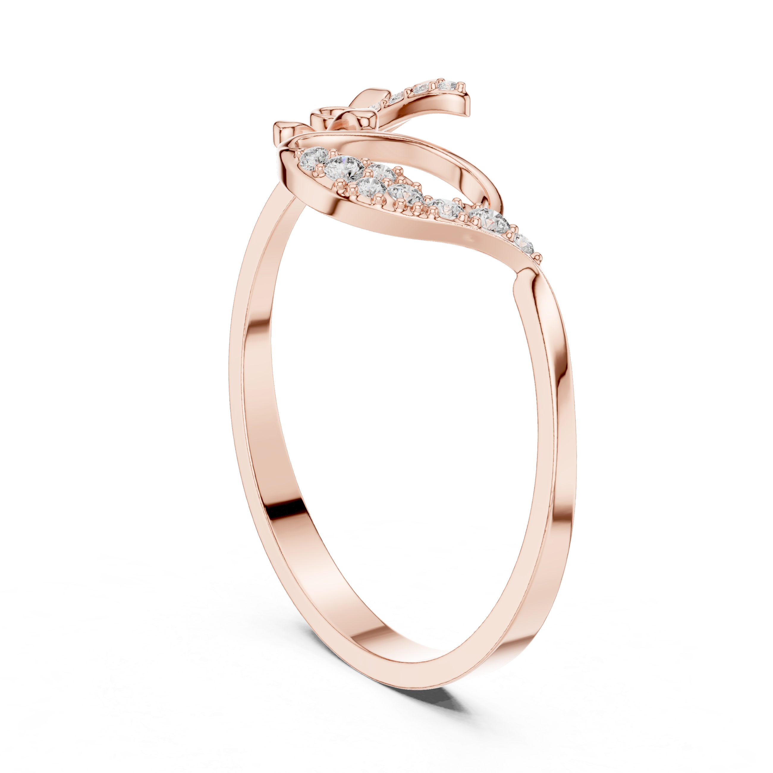 Floral Heart Open Ring