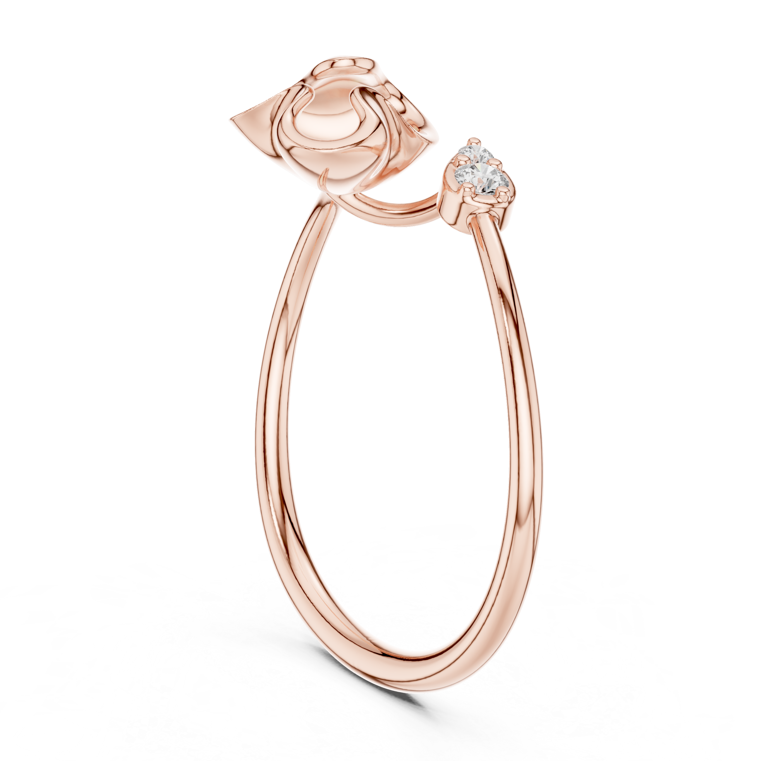 Diamond Rose Knot Ring