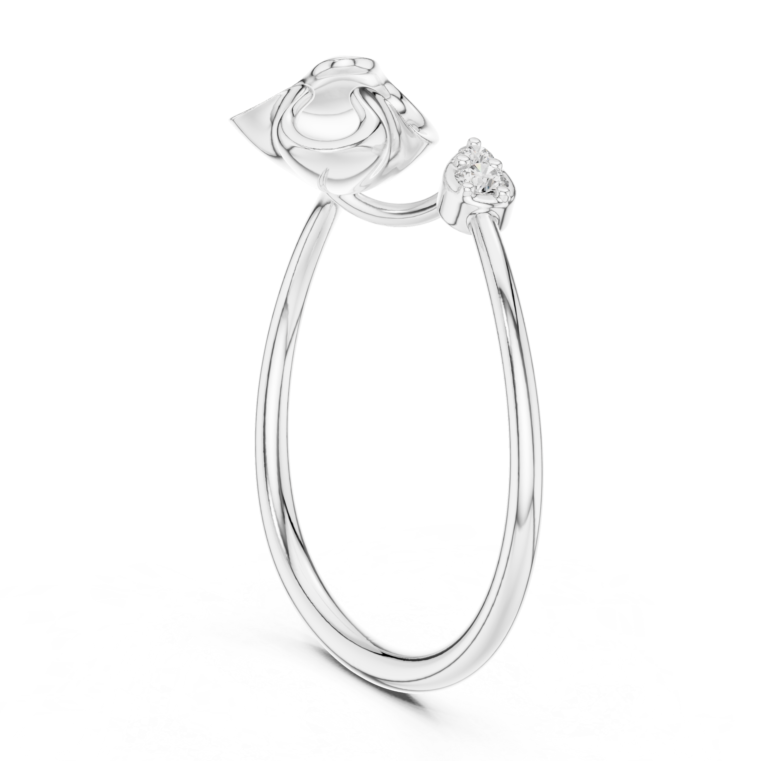 Diamond Rose Knot Ring