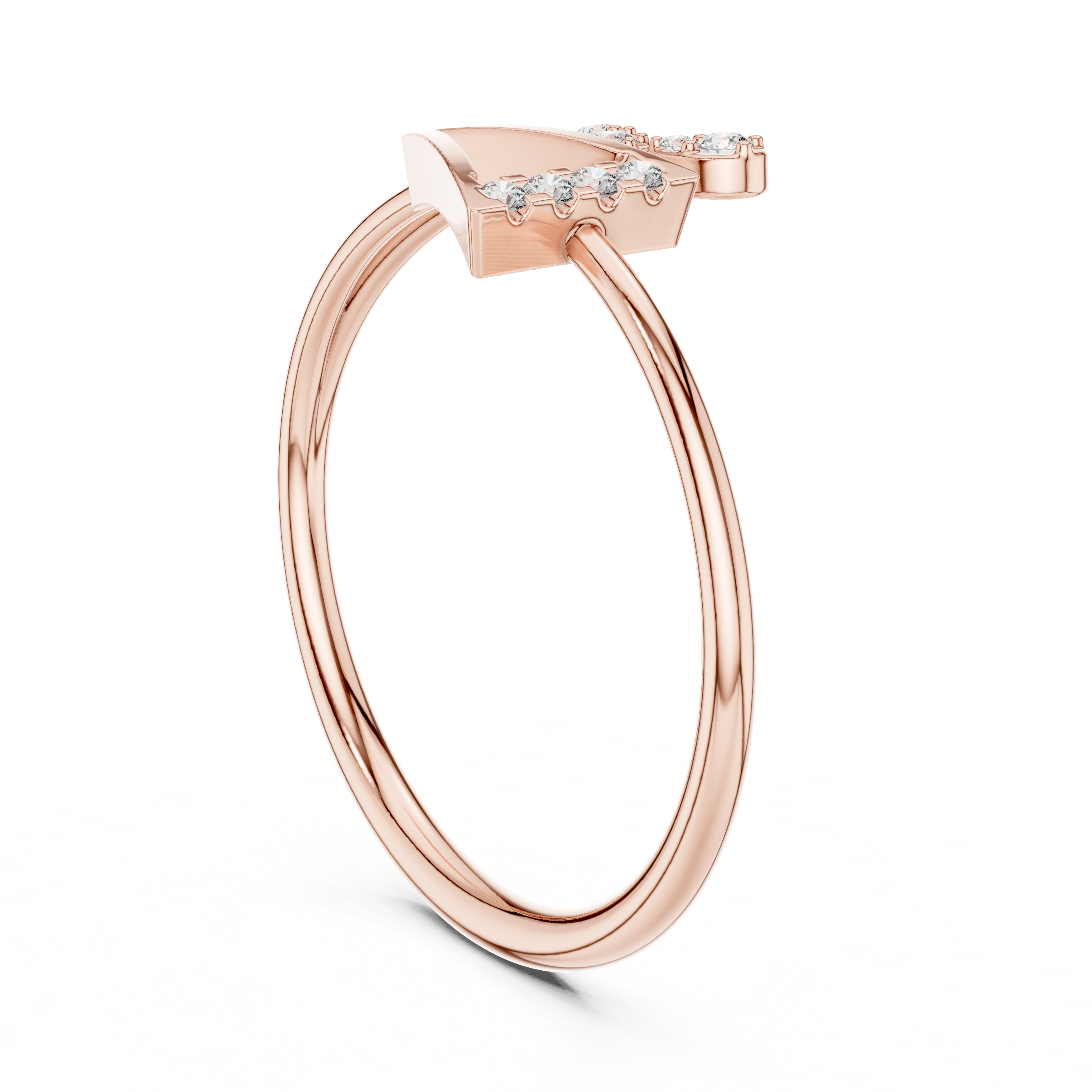 Luxury Diamond V Split Ring