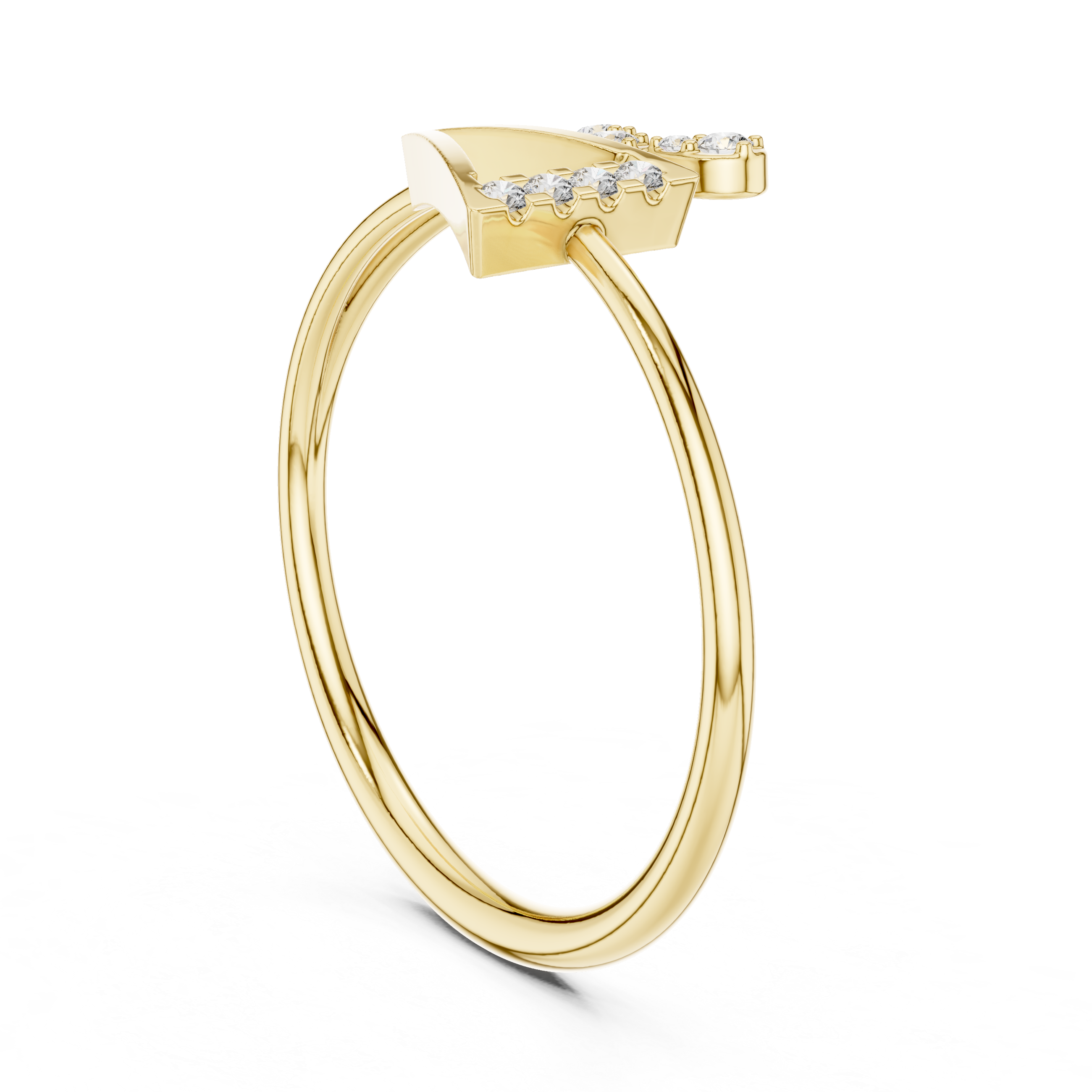 Luxury Diamond V Split Ring