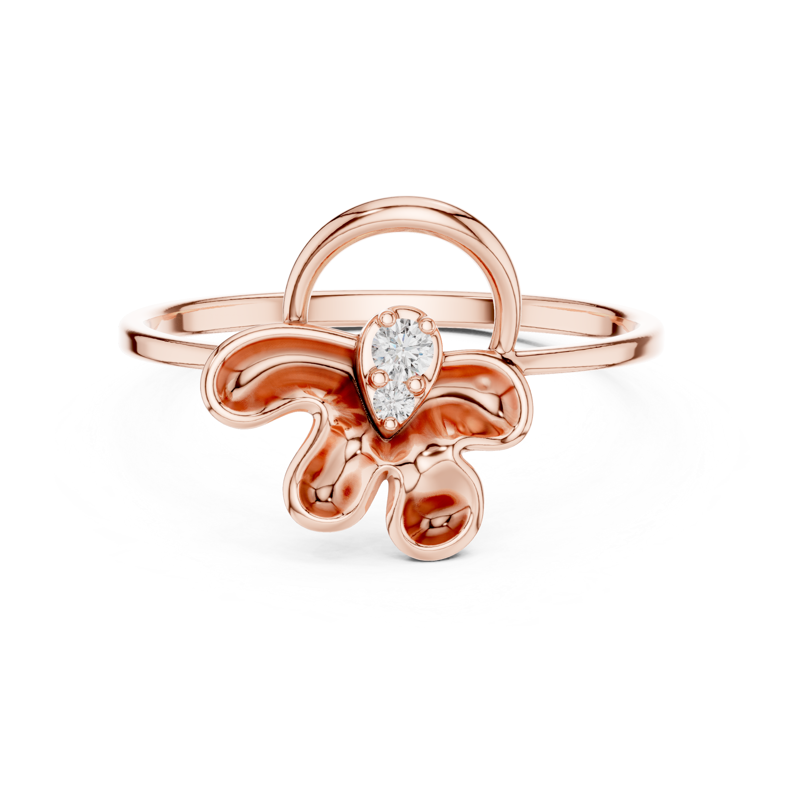 Luxury Abstract Diamond Ring