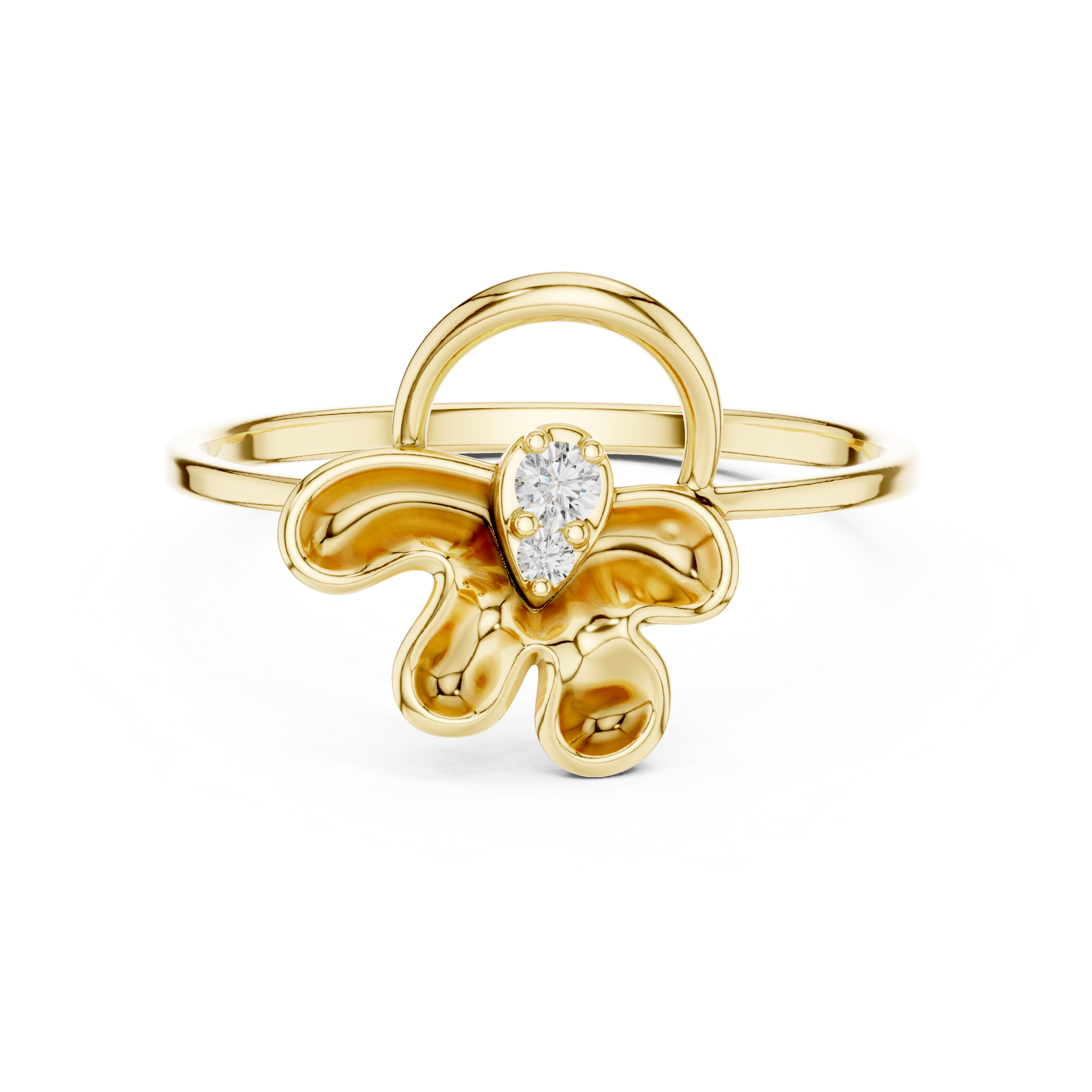 Luxury Abstract Diamond Ring