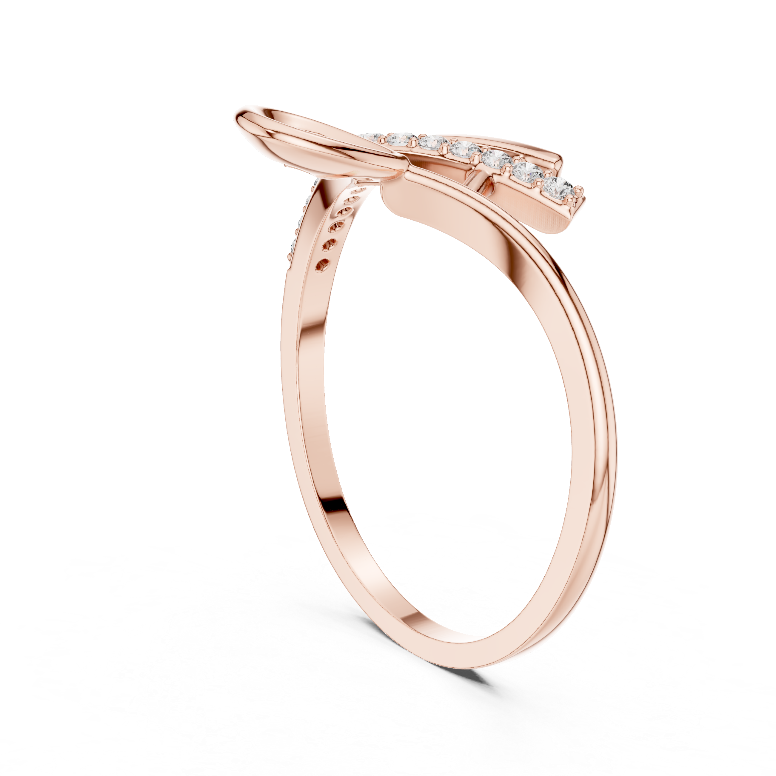 Luxury Curved Diamond Ring