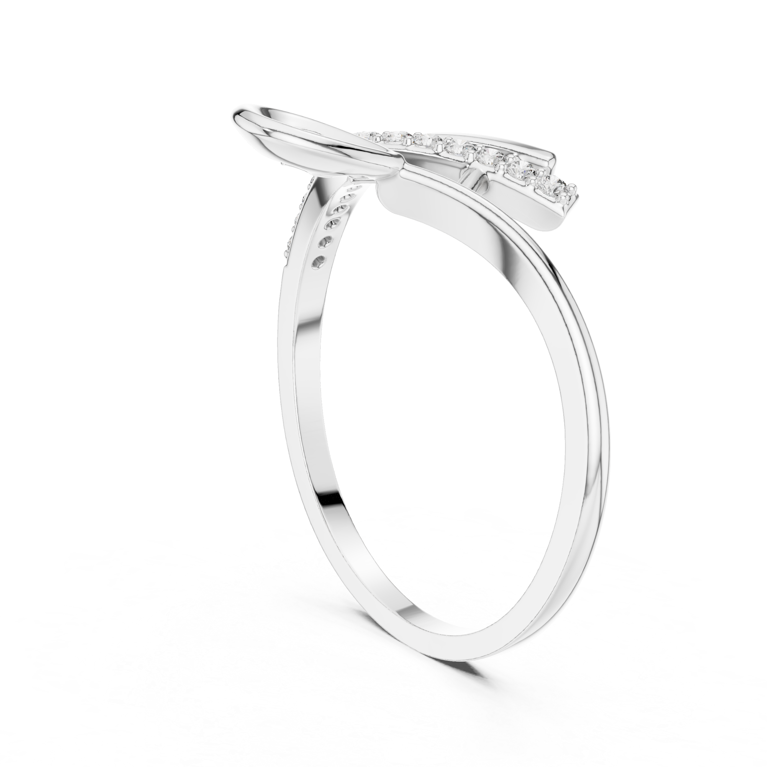 Luxury Curved Diamond Ring