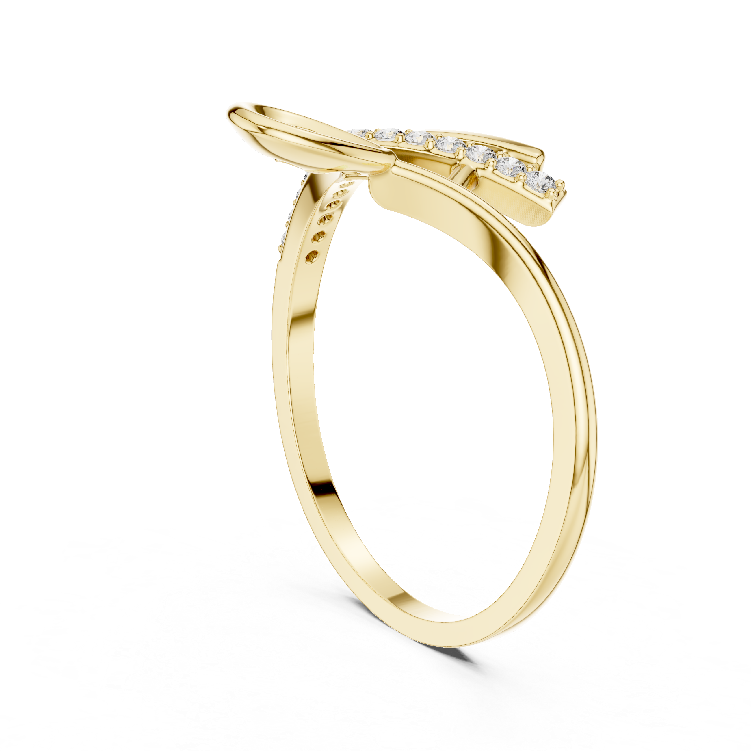 Luxury Curved Diamond Ring