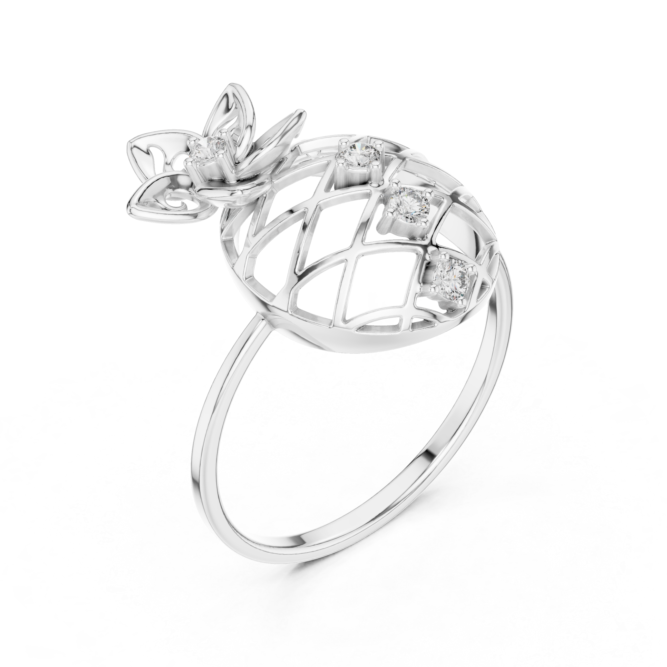 Luxury Floral Dome Ring