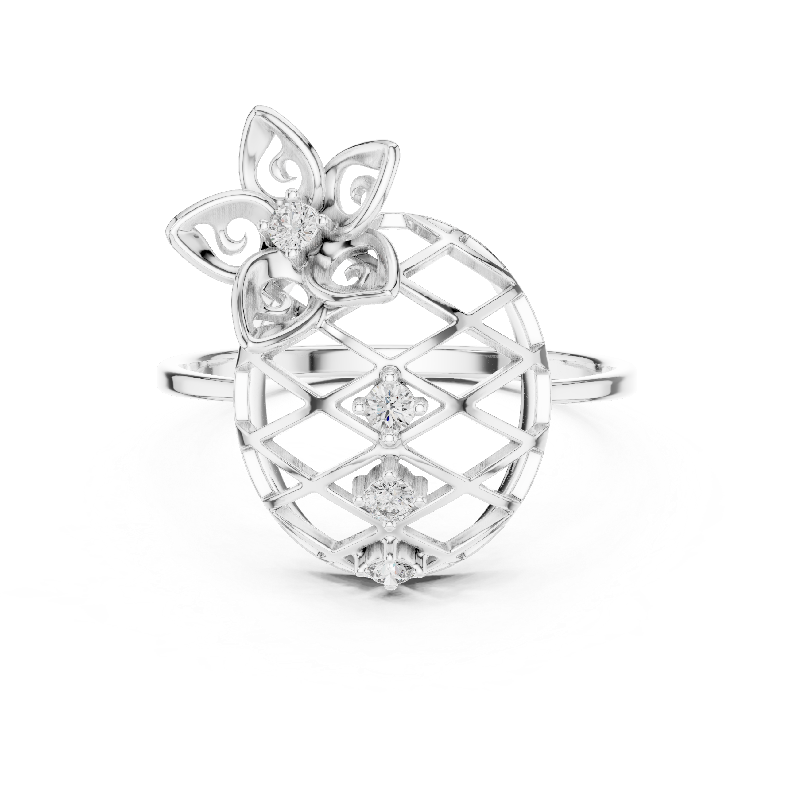 Luxury Floral Dome Ring