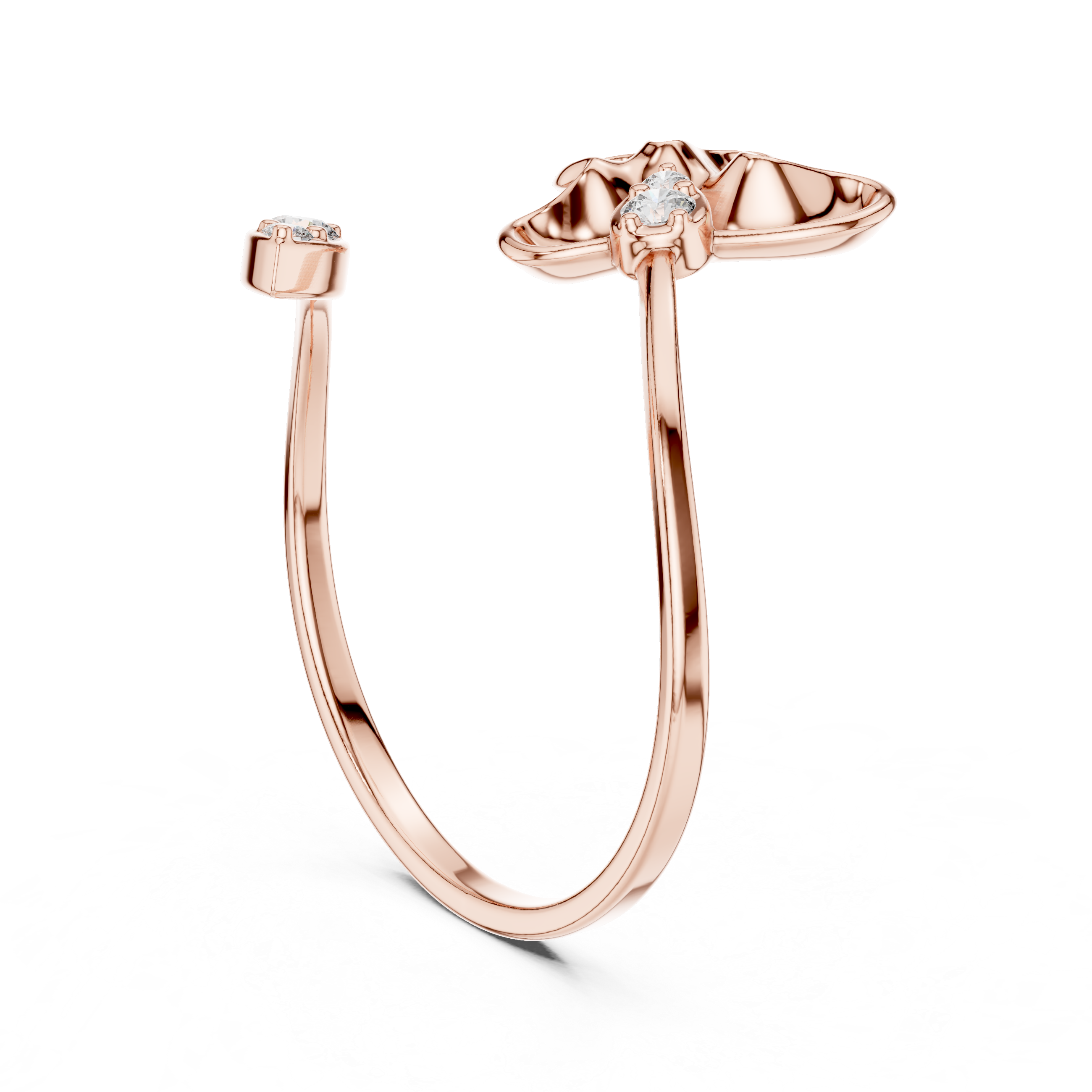 Luxury Floral Open Ring