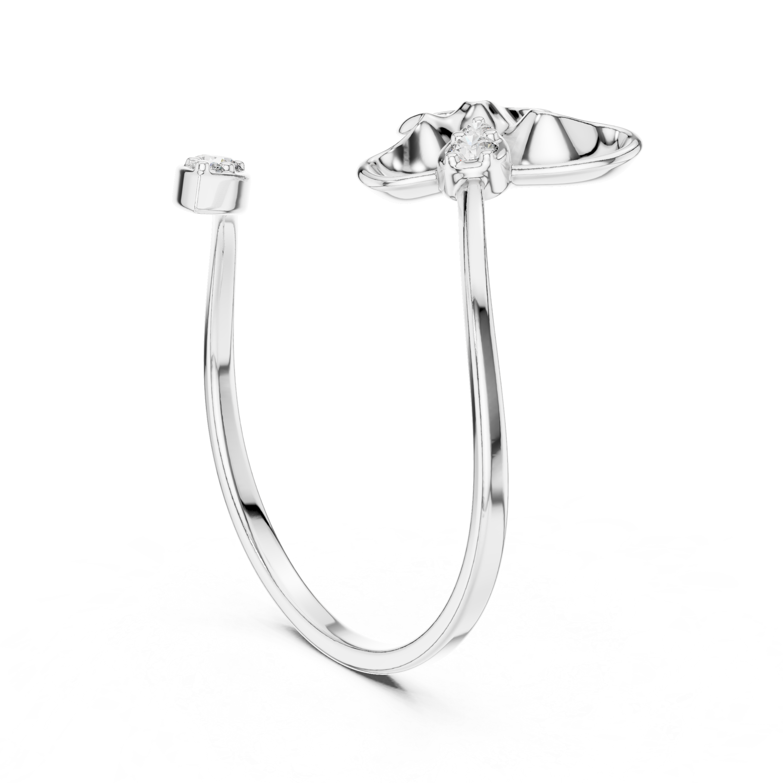 Luxury Floral Open Ring