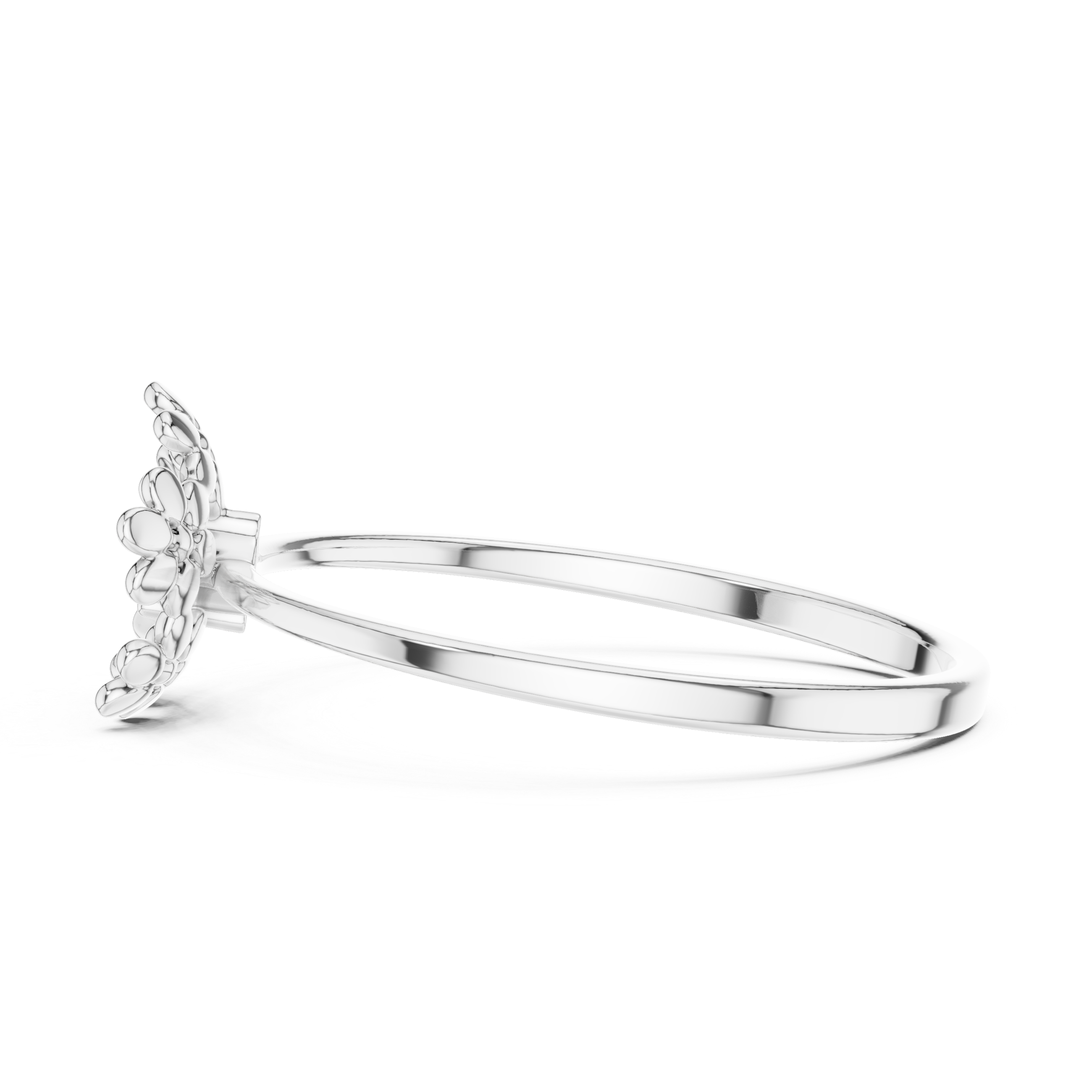 Floral Halo Diamond Ring – Delicate Blossom Design