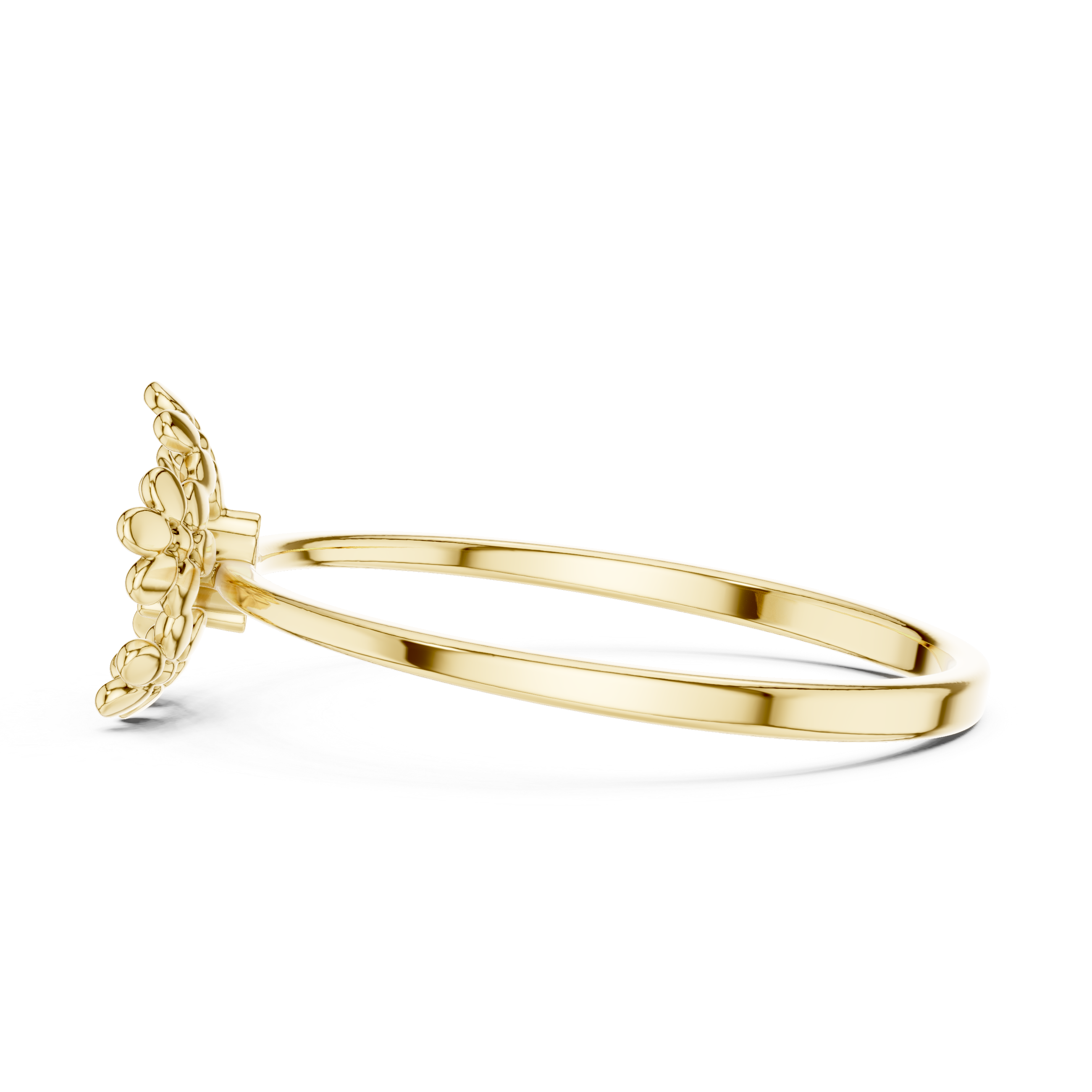 Floral Halo Diamond Ring – Delicate Blossom Design
