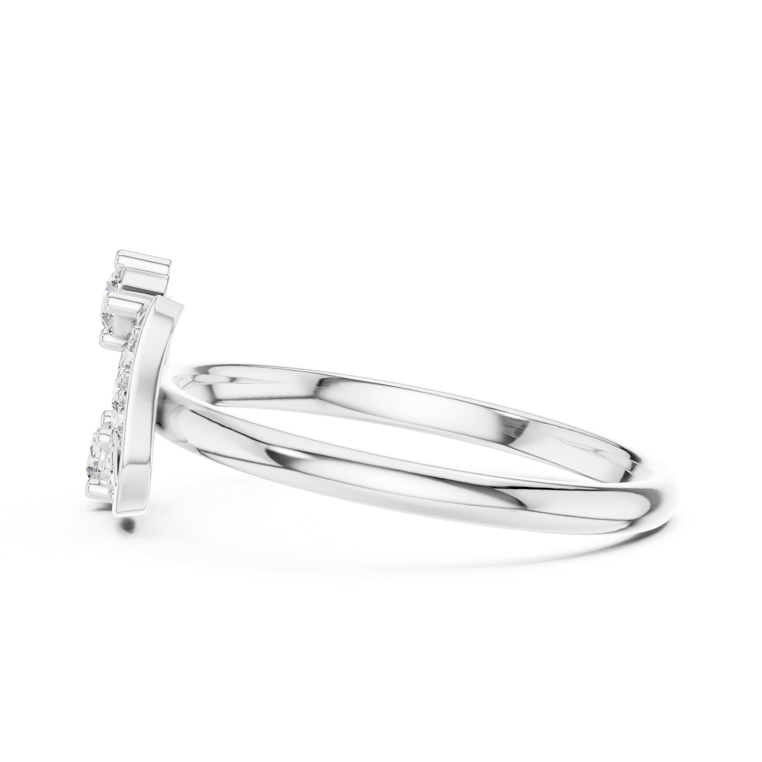Nature-Inspired Diamond Leaf Ring – Openwork Floral Statement Ring
