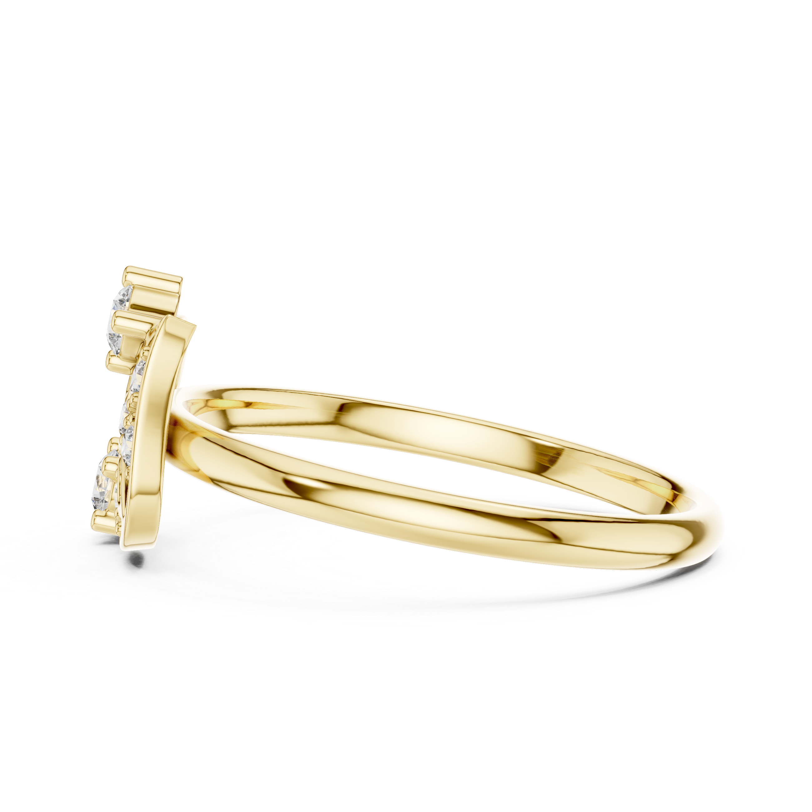 Nature-Inspired Diamond Leaf Ring – Openwork Floral Statement Ring