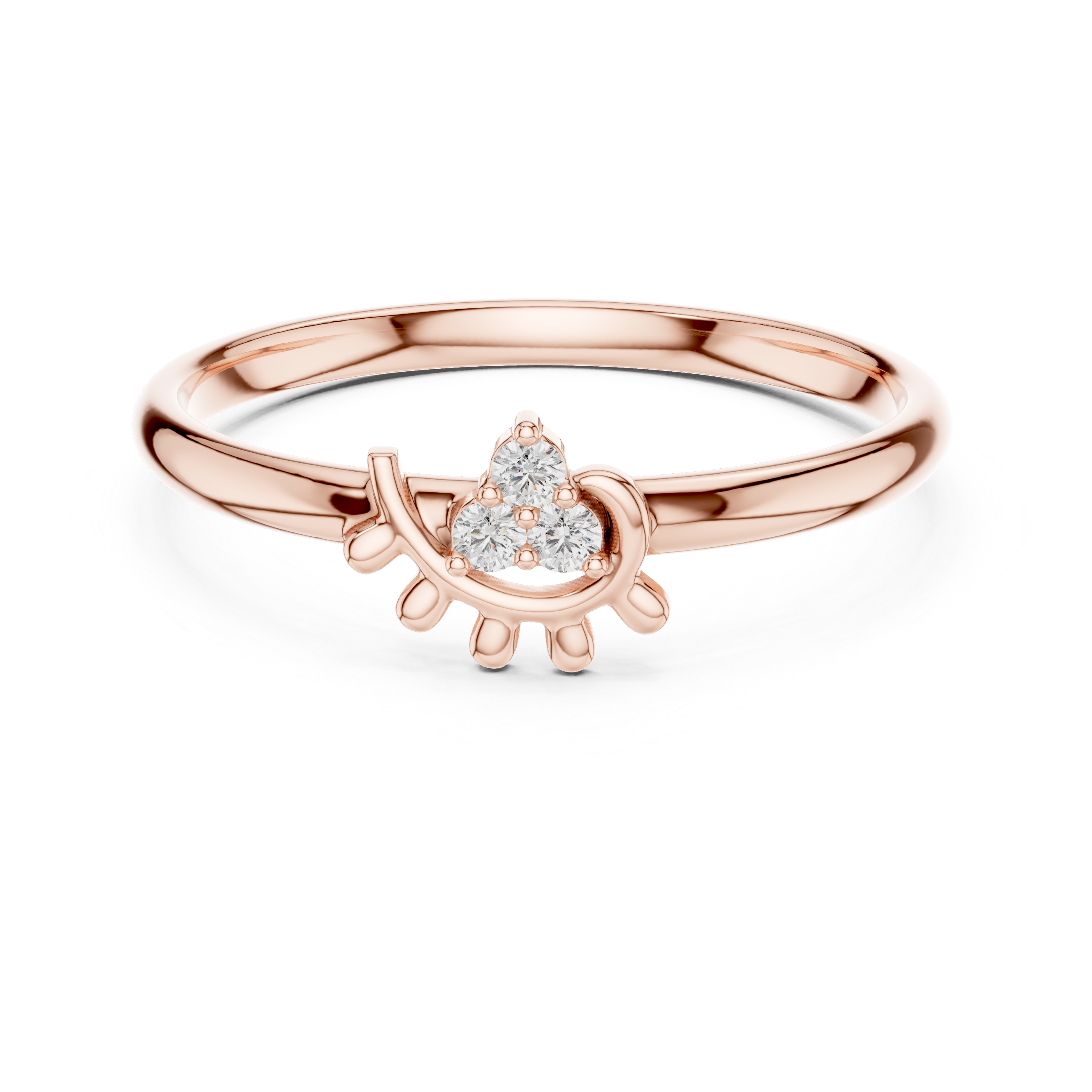 Minimalist Diamond Eye Ring – Delicate Celestial Protection Inspired Ring